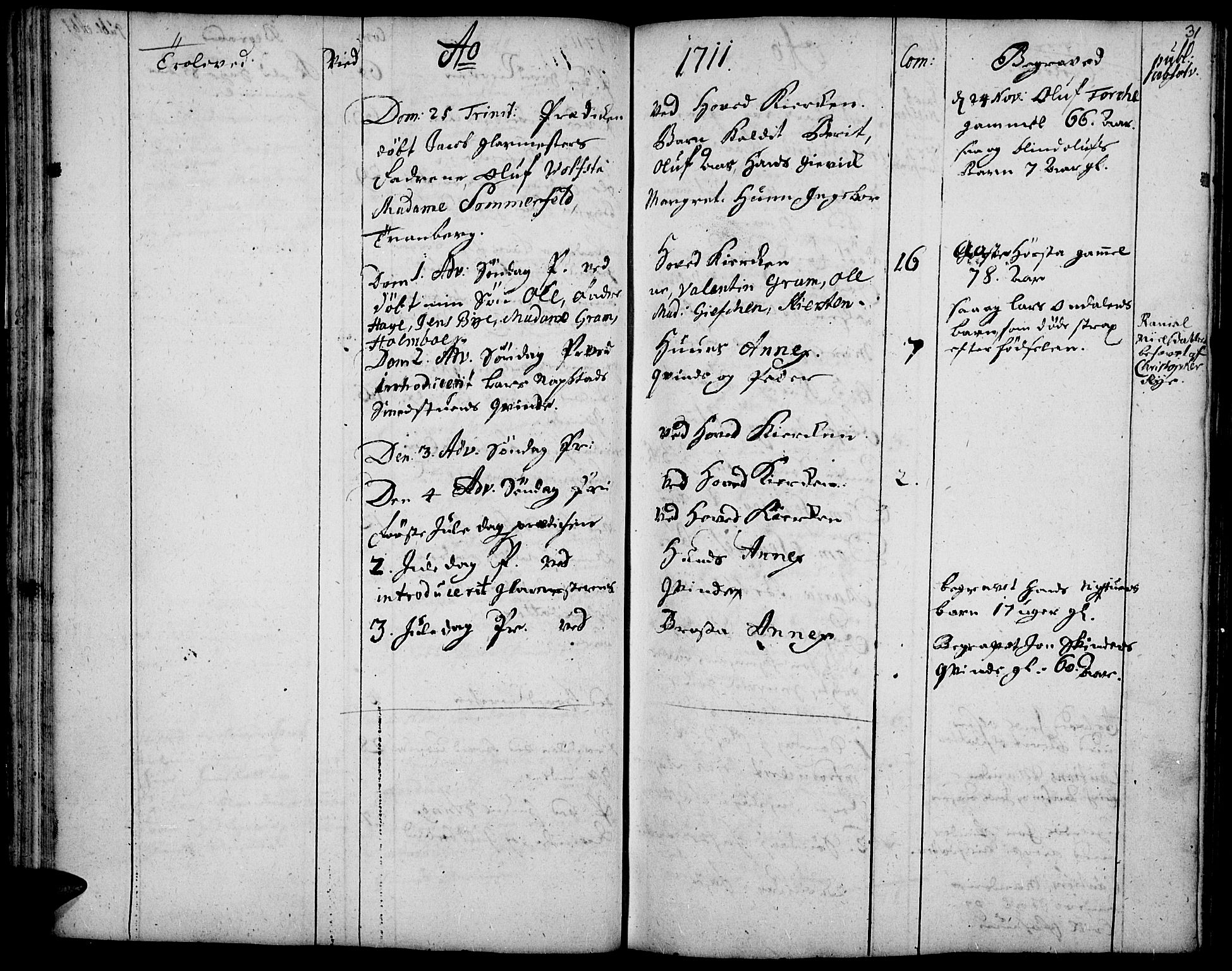 Vardal prestekontor, AV/SAH-PREST-100/H/Ha/Haa/L0001: Ministerialbok nr. 1, 1706-1748, s. 31