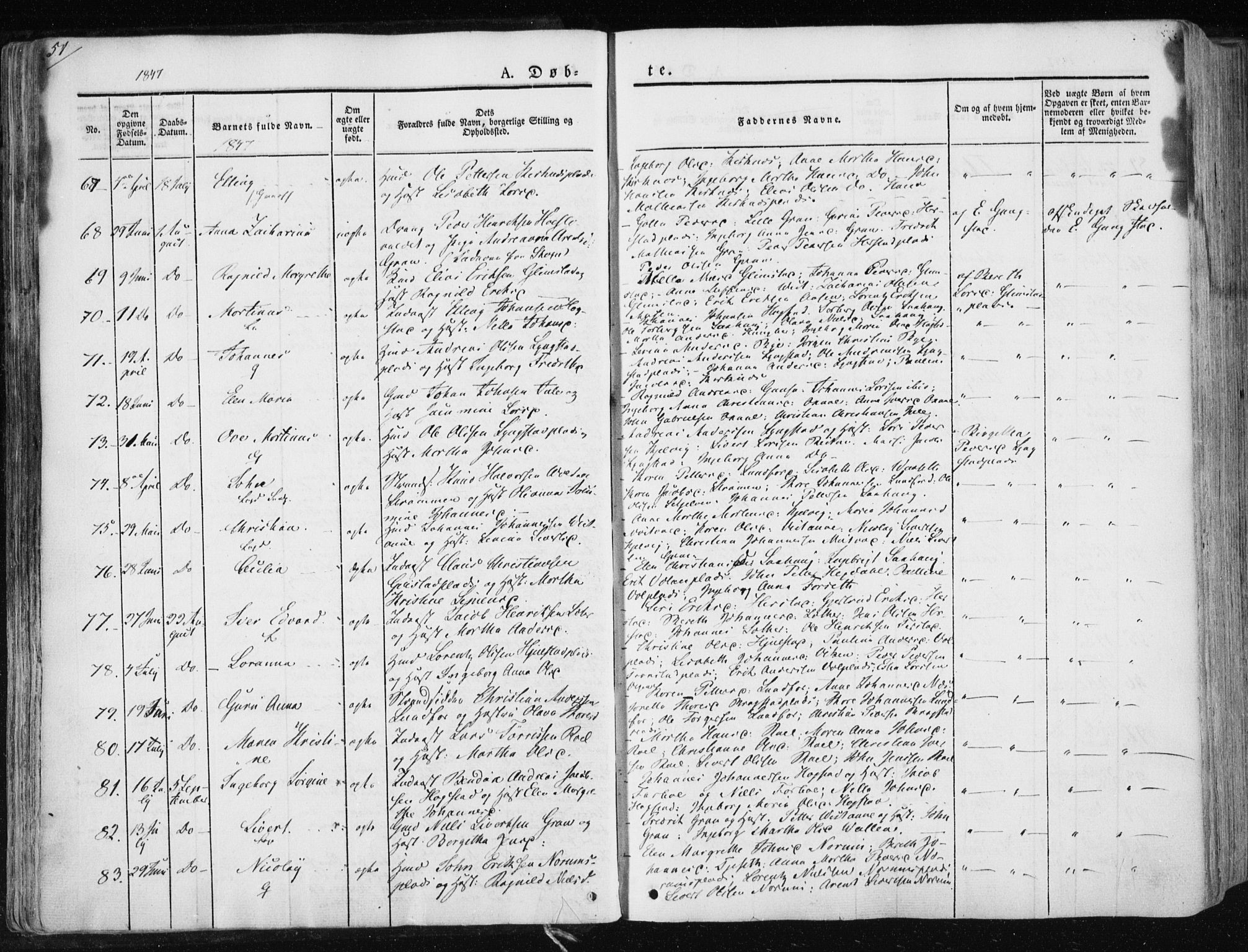 Ministerialprotokoller, klokkerbøker og fødselsregistre - Nord-Trøndelag, SAT/A-1458/730/L0280: Ministerialbok nr. 730A07 /1, 1840-1854, s. 51