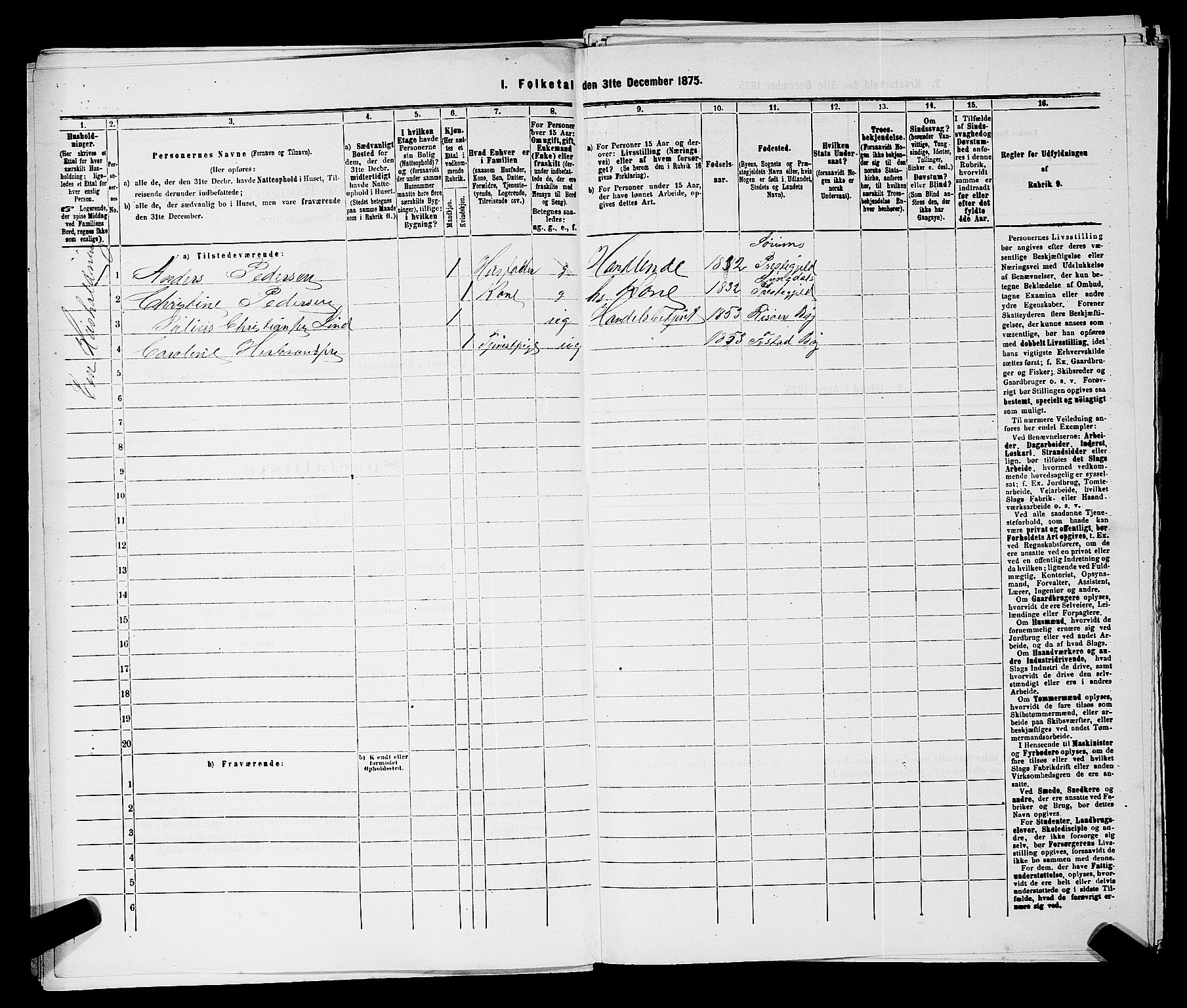 RA, Folketelling 1875 for 0103B Fredrikstad prestegjeld, Fredrikstad kjøpstad, 1875, s. 691