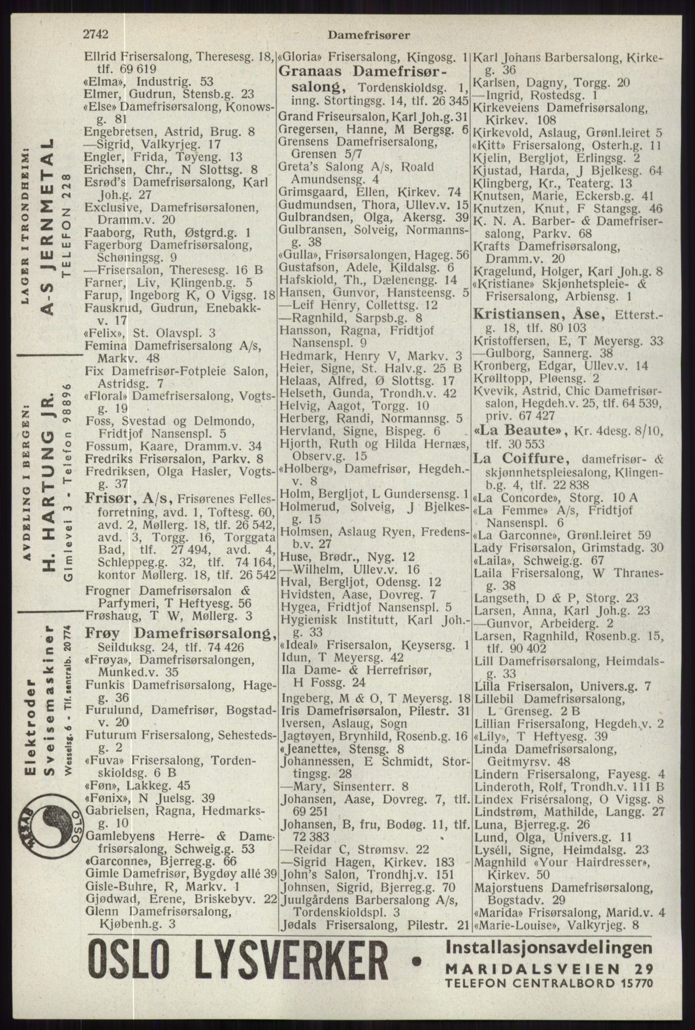 Kristiania/Oslo adressebok, PUBL/-, 1941, s. 2742