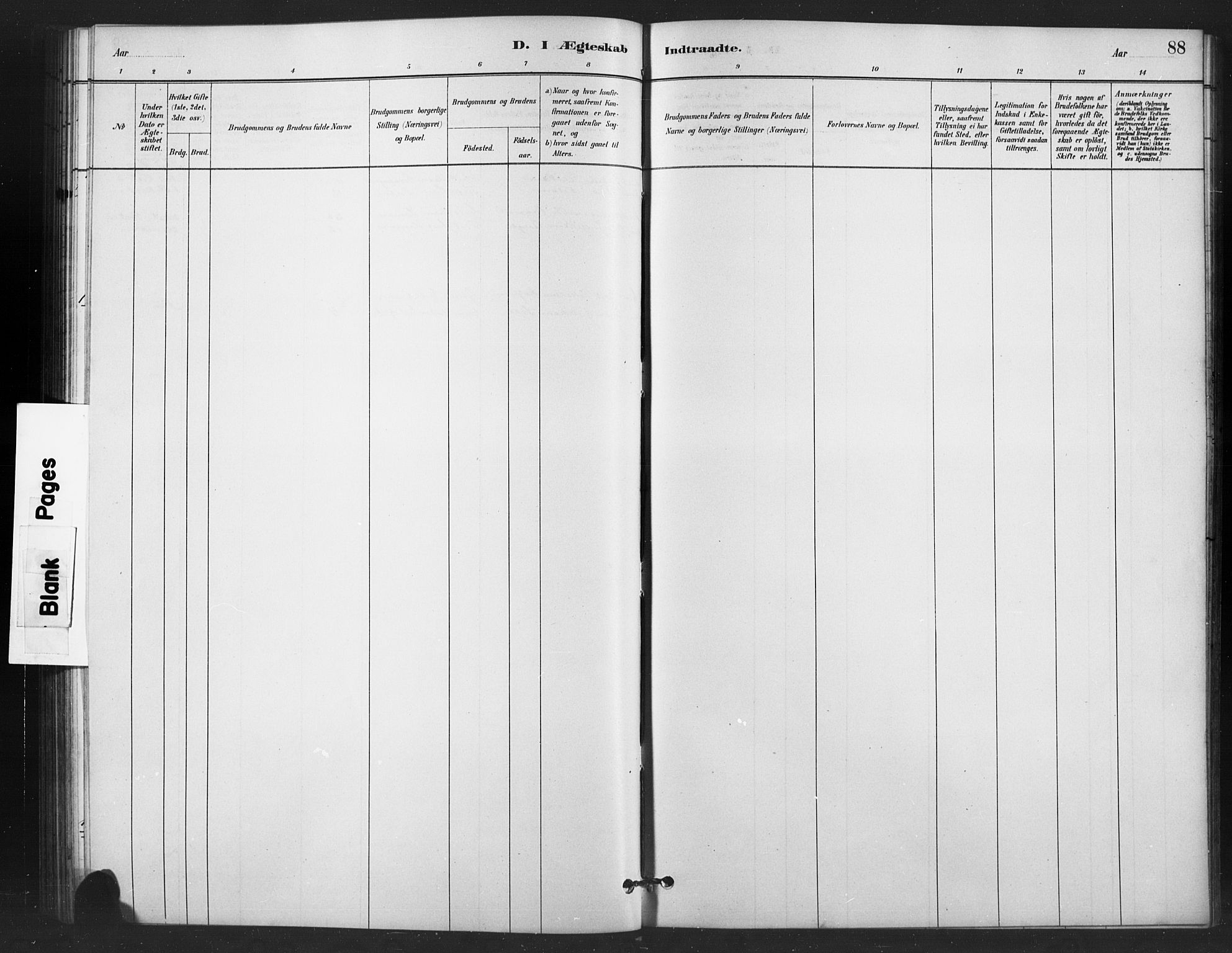 Vestre Slidre prestekontor, AV/SAH-PREST-136/H/Ha/Hab/L0006: Klokkerbok nr. 6, 1881-1915, s. 88