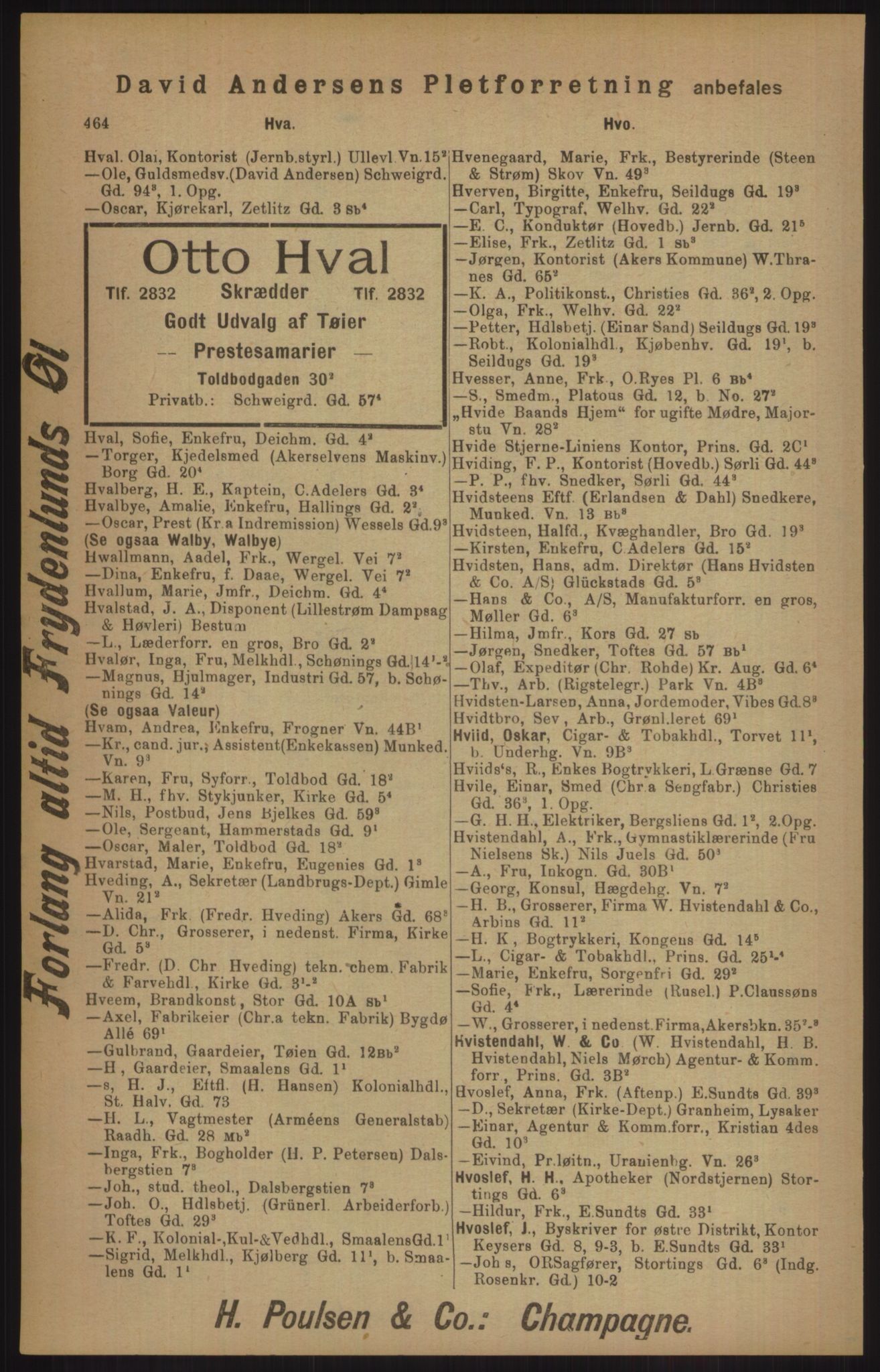 Kristiania/Oslo adressebok, PUBL/-, 1905, s. 464