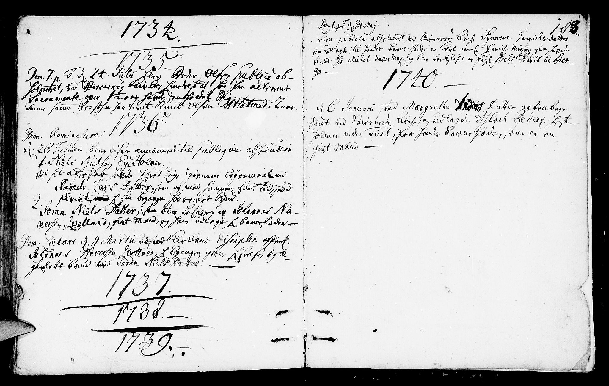 Nedstrand sokneprestkontor, SAST/A-101841/01/IV: Ministerialbok nr. A 1 /2, 1724-1740, s. 183