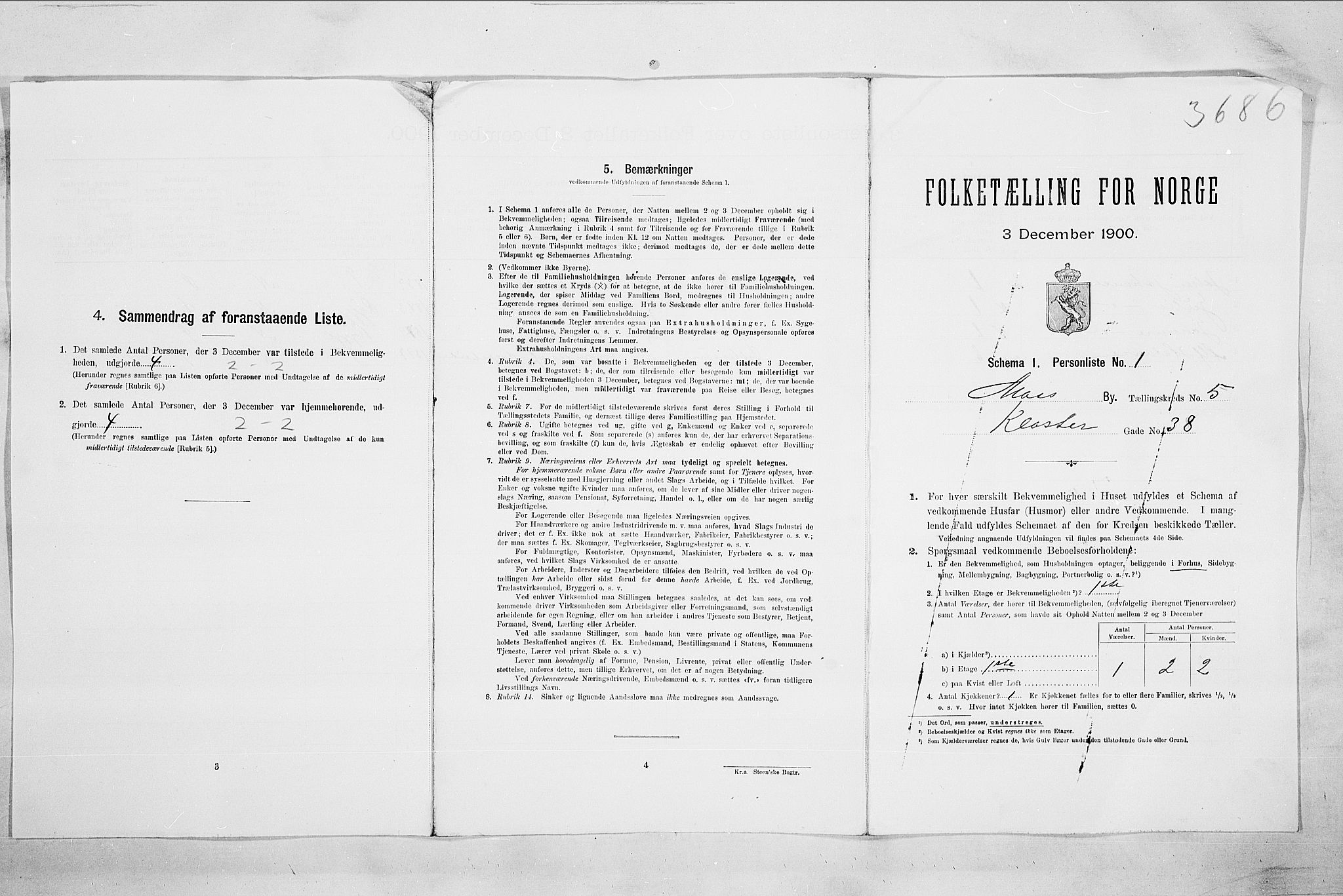 SAO, Folketelling 1900 for 0104 Moss kjøpstad, 1900