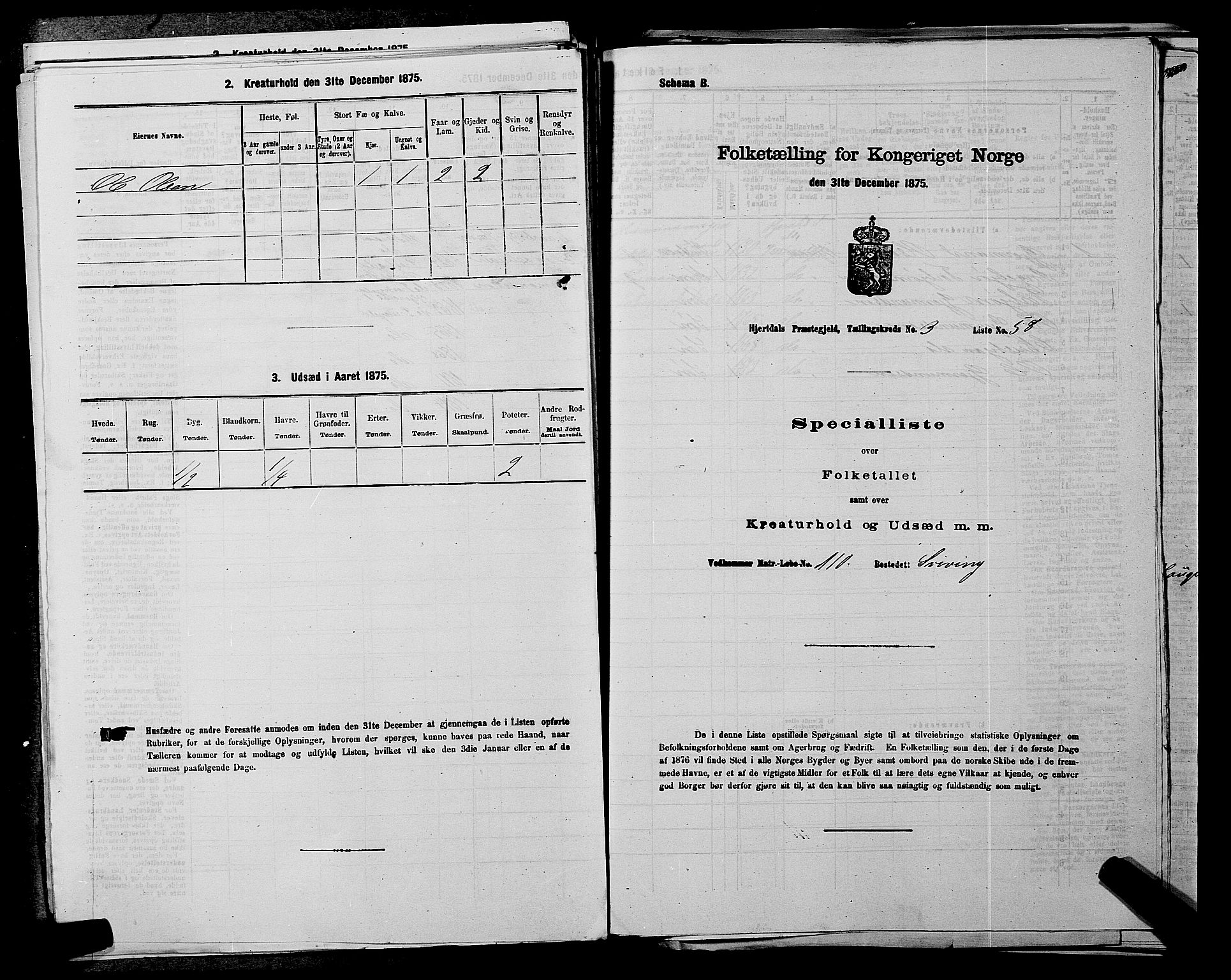 SAKO, Folketelling 1875 for 0827P Hjartdal prestegjeld, 1875, s. 450