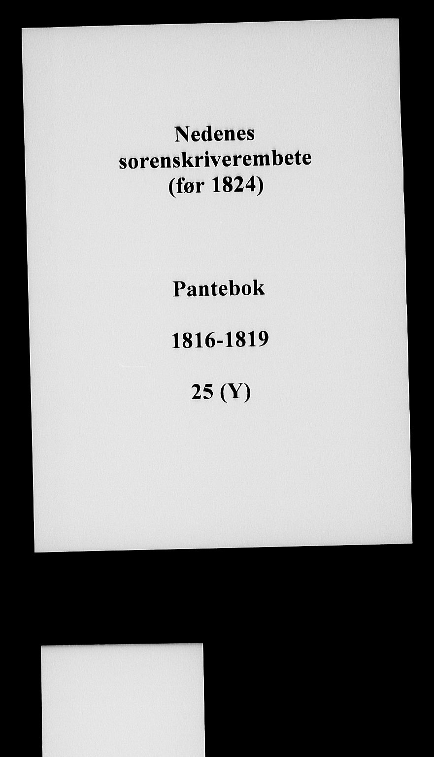 Nedenes sorenskriveri før 1824, AV/SAK-1221-0007/G/Gb/L0025: Pantebok nr. 25, 1816-1819