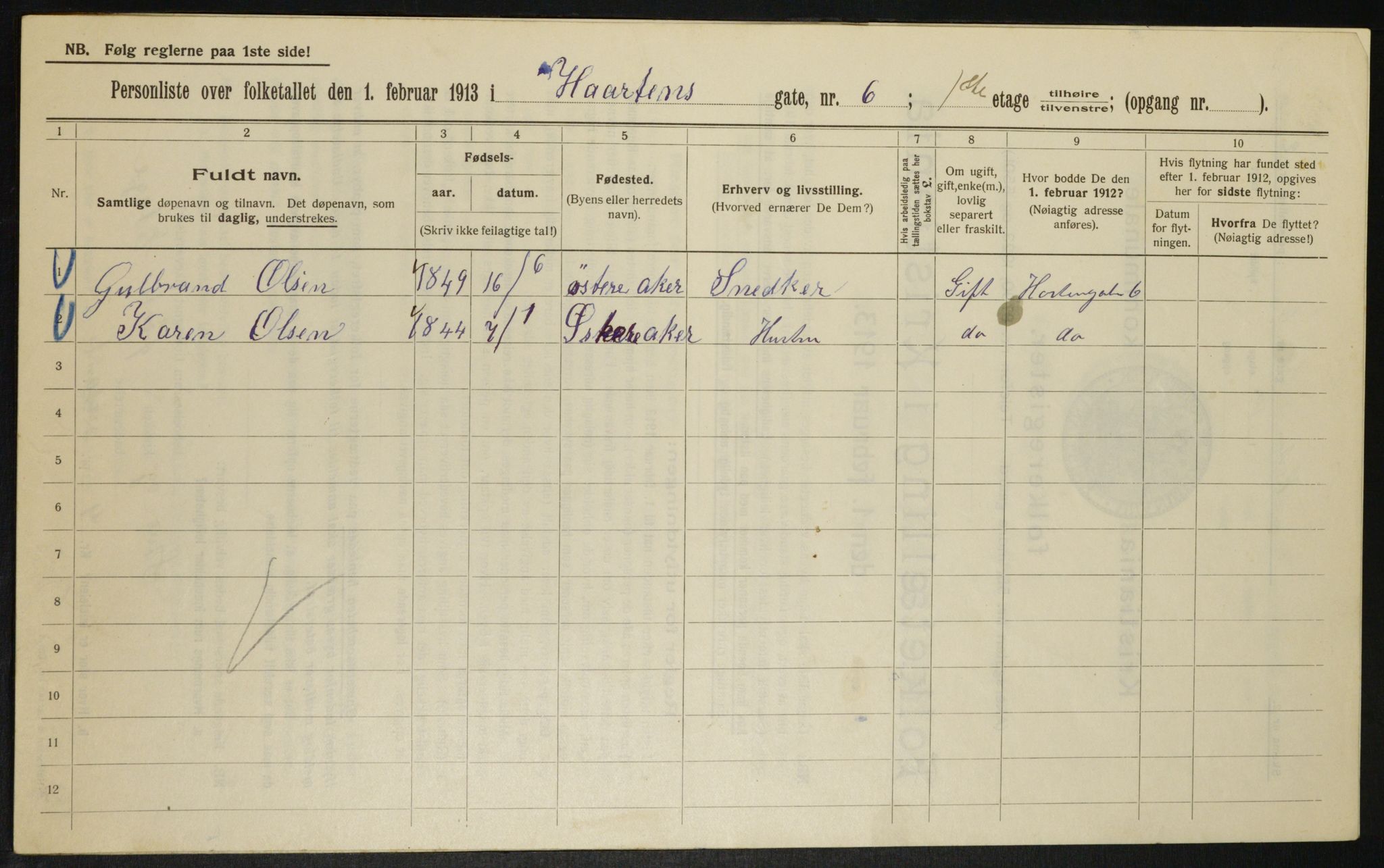 OBA, Kommunal folketelling 1.2.1913 for Kristiania, 1913, s. 41241