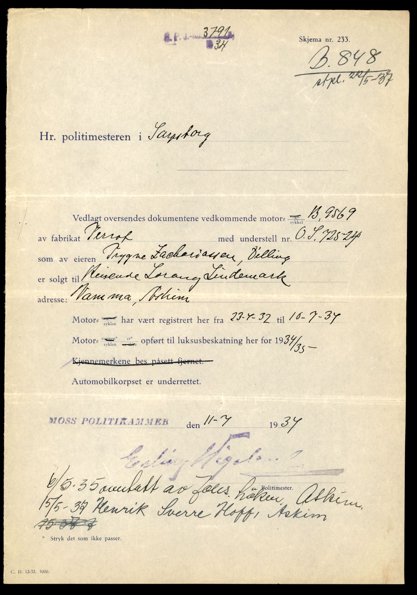 Møre og Romsdal vegkontor - Ålesund trafikkstasjon, AV/SAT-A-4099/F/Fe/L0038: Registreringskort for kjøretøy T 13180 - T 13360, 1927-1998, s. 287