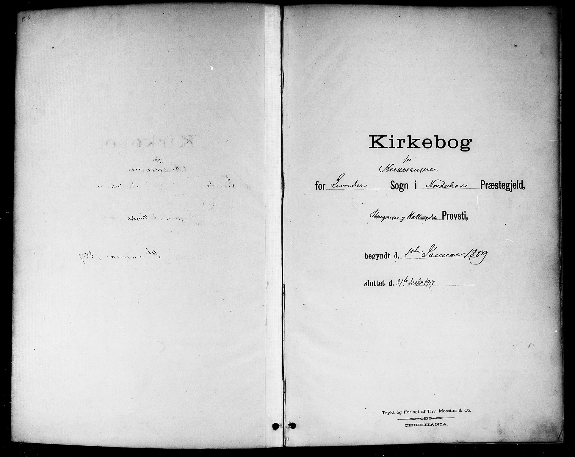 Lunder kirkebøker, SAKO/A-629/G/Ga/L0004: Klokkerbok nr. I 4, 1889-1917