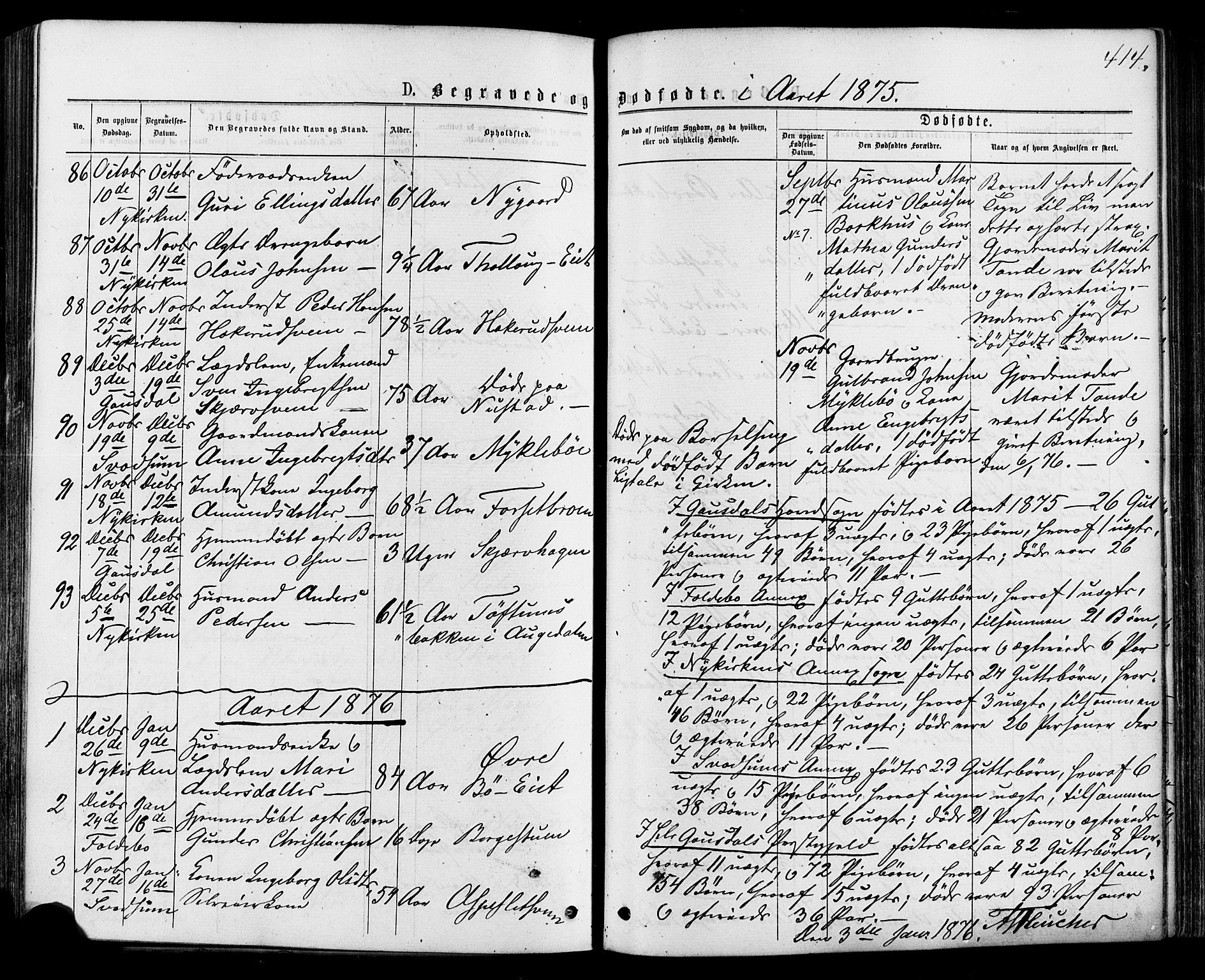Østre Gausdal prestekontor, AV/SAH-PREST-092/H/Ha/Haa/L0001: Ministerialbok nr. 1, 1874-1886, s. 414