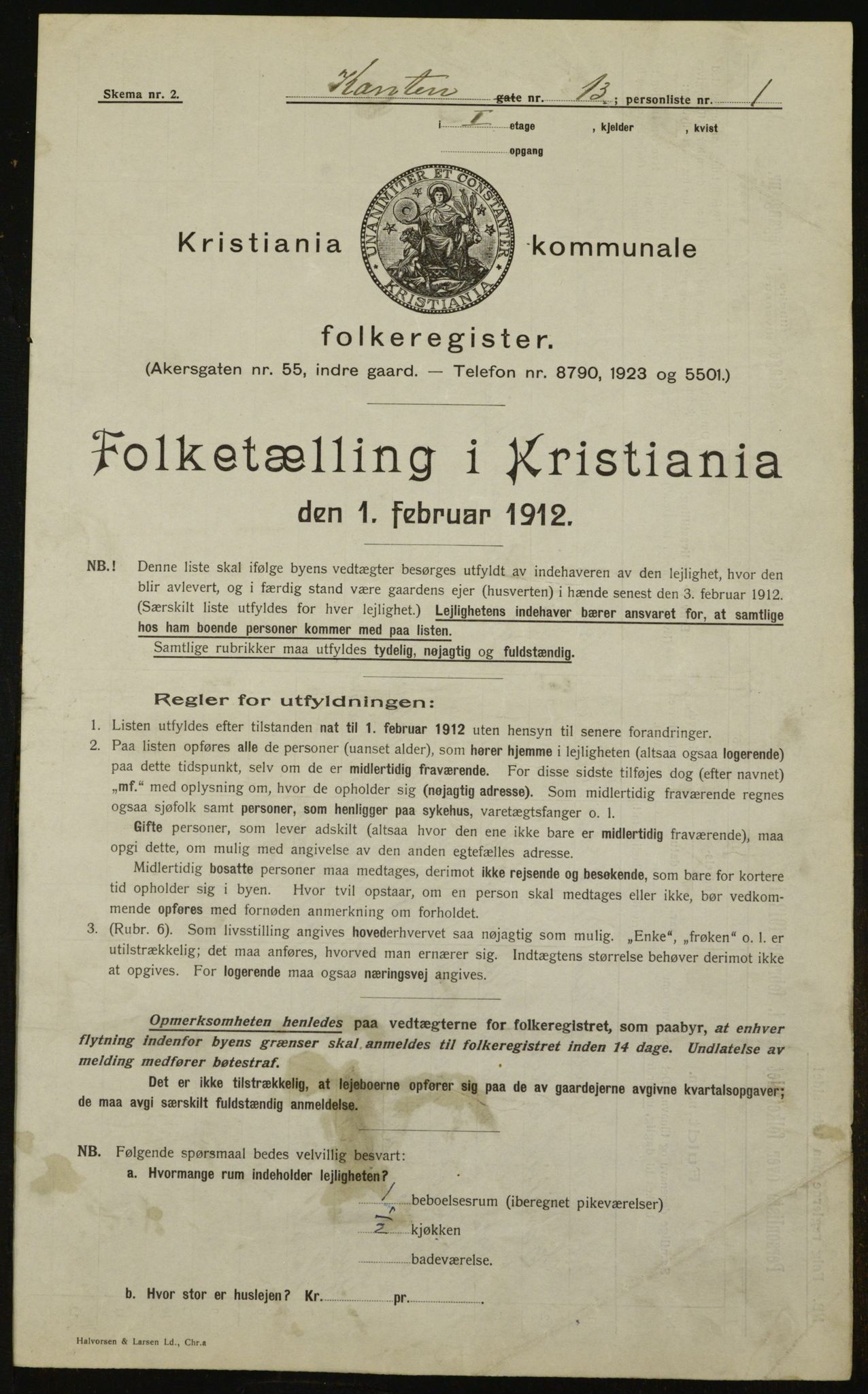 OBA, Kommunal folketelling 1.2.1912 for Kristiania, 1912, s. 48568