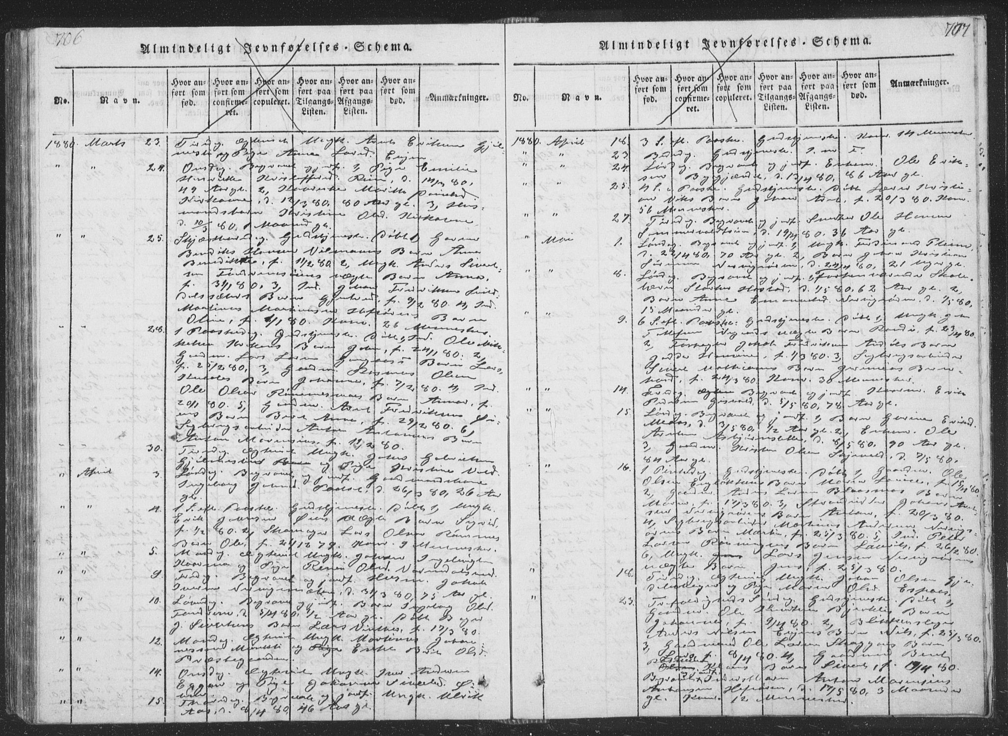 Ministerialprotokoller, klokkerbøker og fødselsregistre - Sør-Trøndelag, AV/SAT-A-1456/668/L0816: Klokkerbok nr. 668C05, 1816-1893, s. 706-707