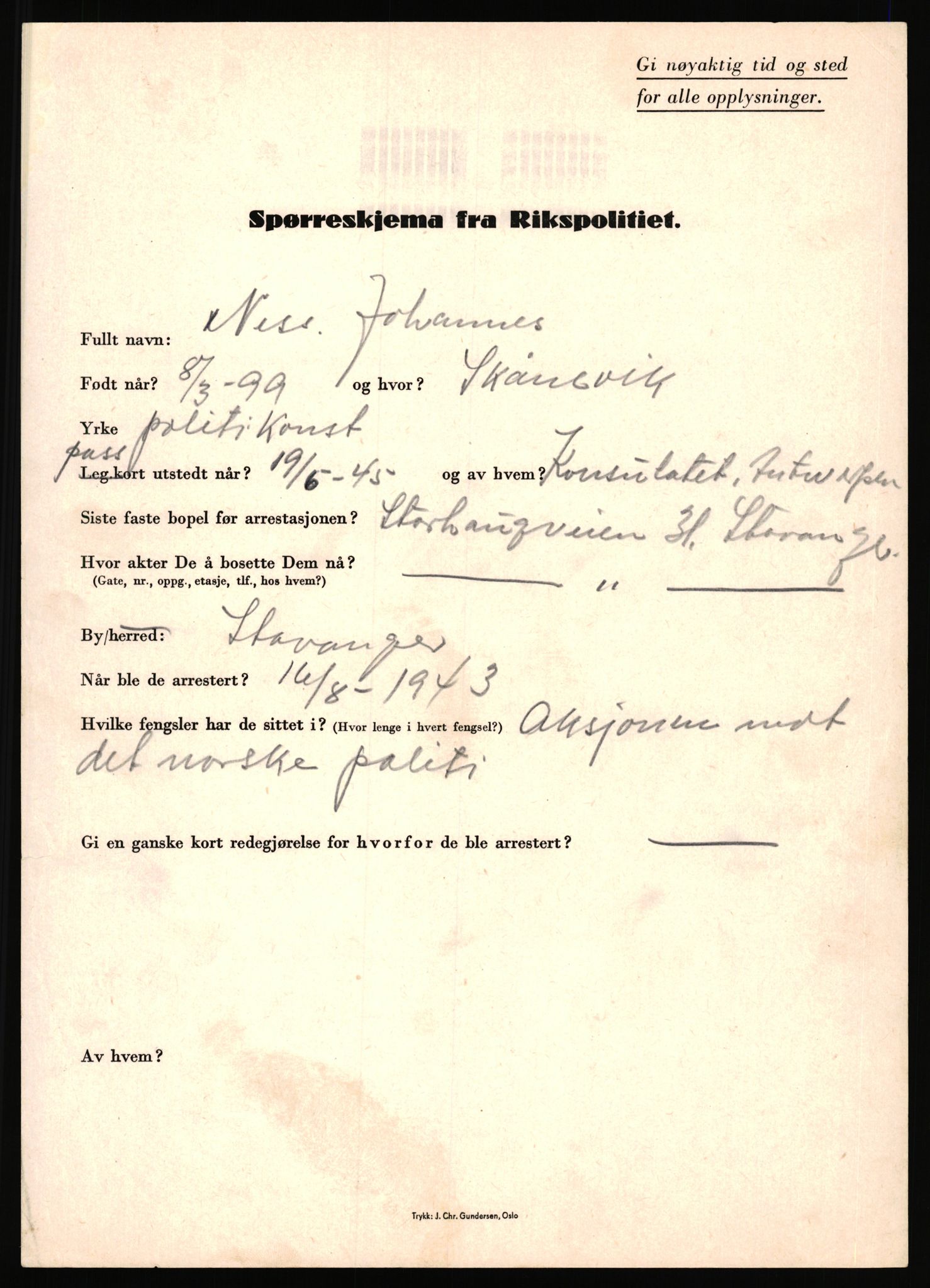 Rikspolitisjefen, AV/RA-S-1560/L/L0012: Mogensen, Øivind - Noraas, Lars, 1940-1945, s. 440