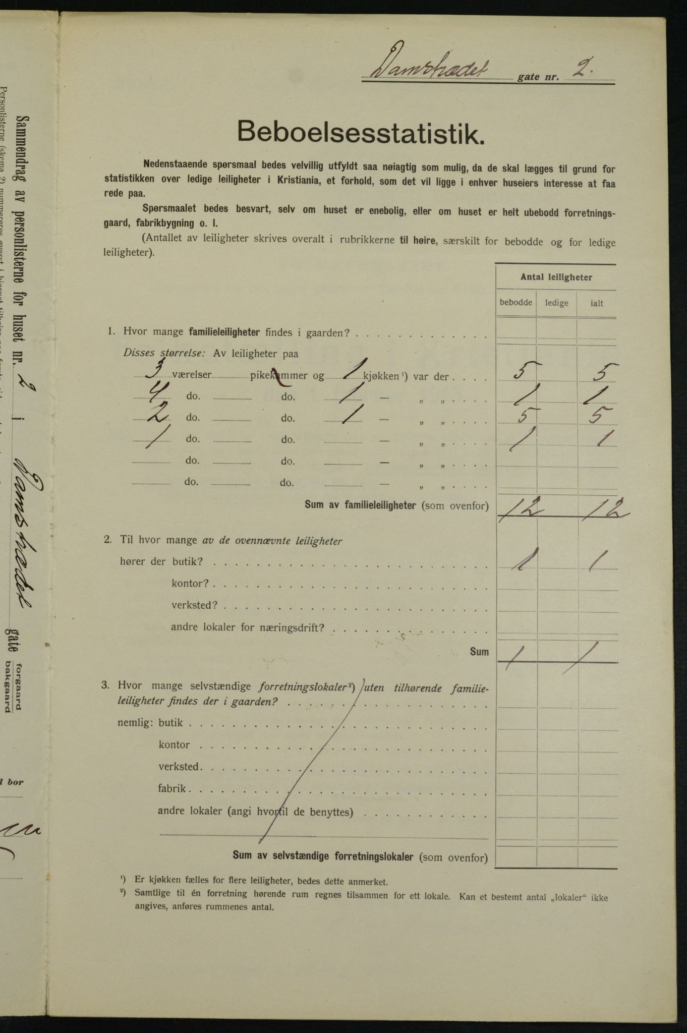 OBA, Kommunal folketelling 1.2.1913 for Kristiania, 1913, s. 14425
