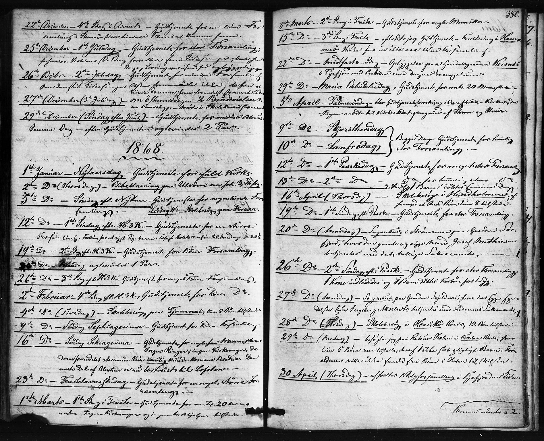 Ministerialprotokoller, klokkerbøker og fødselsregistre - Nordland, AV/SAT-A-1459/861/L0867: Ministerialbok nr. 861A02, 1864-1878, s. 380