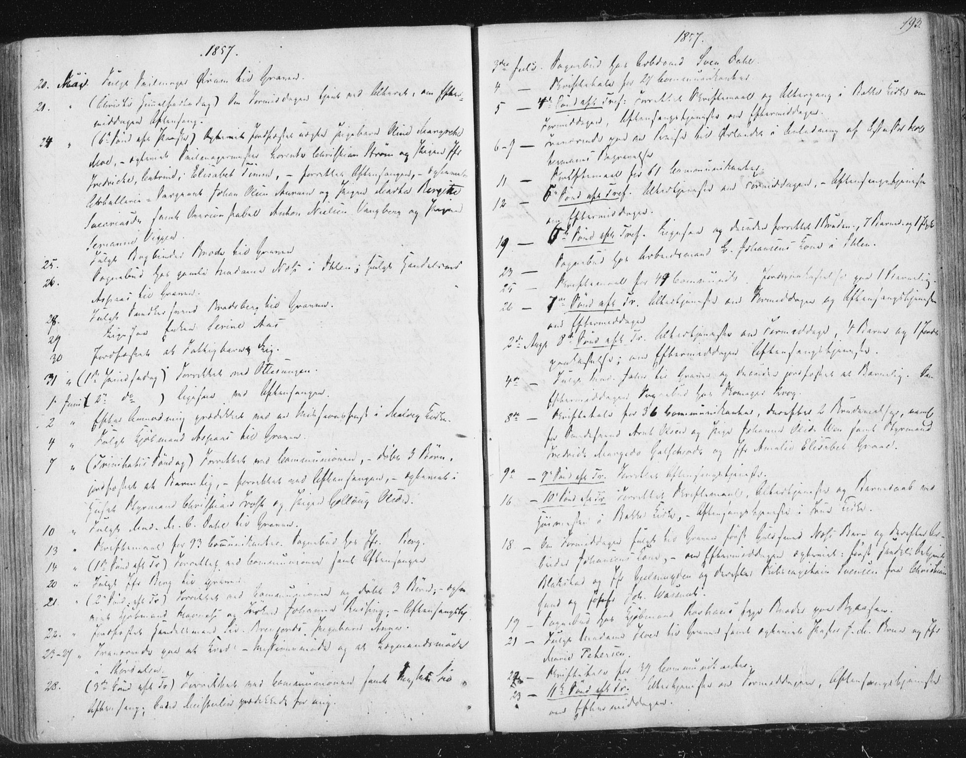 Ministerialprotokoller, klokkerbøker og fødselsregistre - Sør-Trøndelag, SAT/A-1456/602/L0127: Residerende kapellans bok nr. 602B01, 1821-1875, s. 193