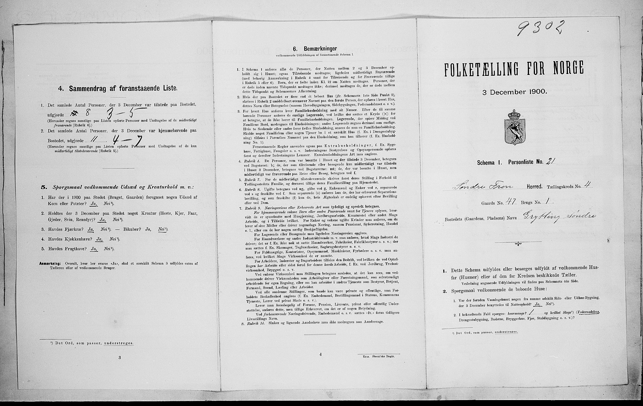 SAH, Folketelling 1900 for 0519 Sør-Fron herred, 1900, s. 501