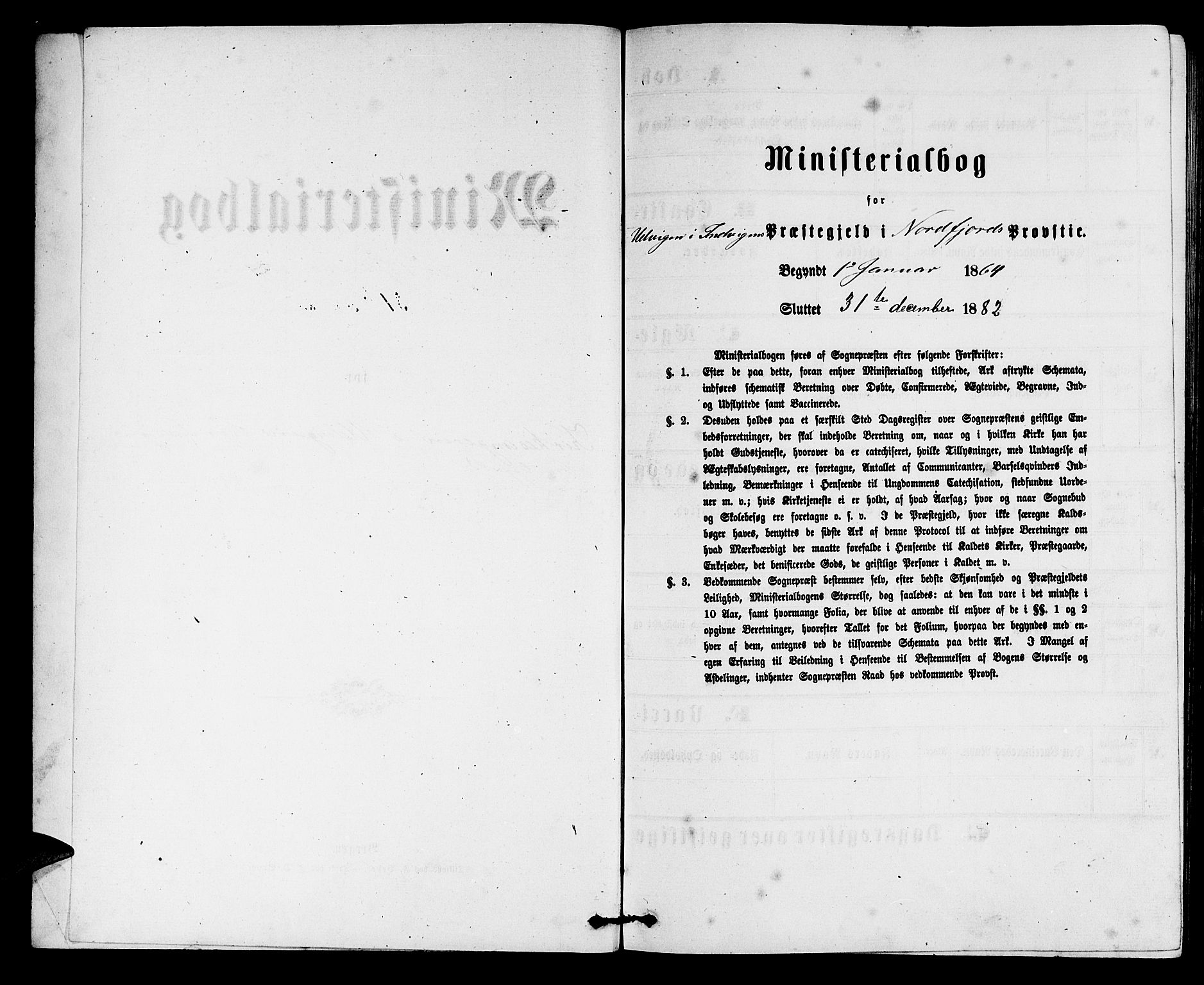 Innvik sokneprestembete, SAB/A-80501: Klokkerbok nr. C 2, 1864-1882