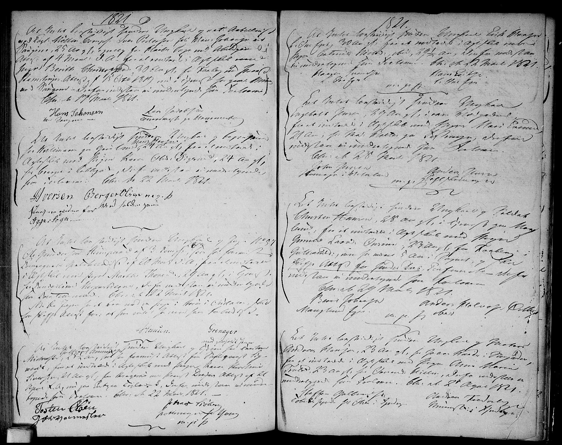 Aker prestekontor kirkebøker, AV/SAO-A-10861/L/L0005: Forlovererklæringer nr. 5, 1796-1821