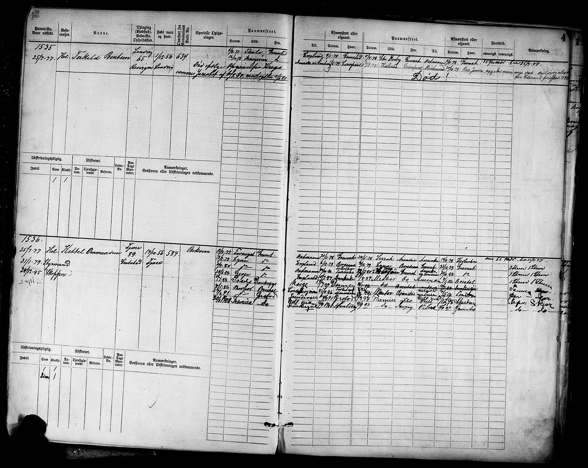 Grimstad mønstringskrets, AV/SAK-2031-0013/F/Fb/L0011: Hovedrulle nr 1529-2290, V-24, 1877-1889, s. 6