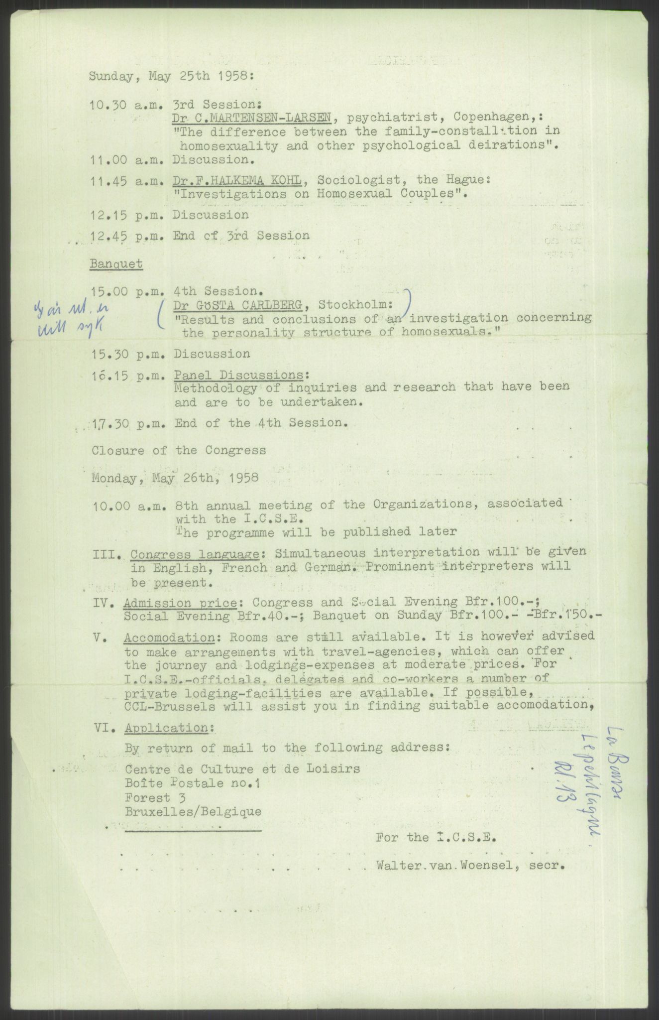 Det Norske Forbundet av 1948/Landsforeningen for Lesbisk og Homofil Frigjøring, AV/RA-PA-1216/F/Fb/L0001: ICSE, 1951-1959, s. 486
