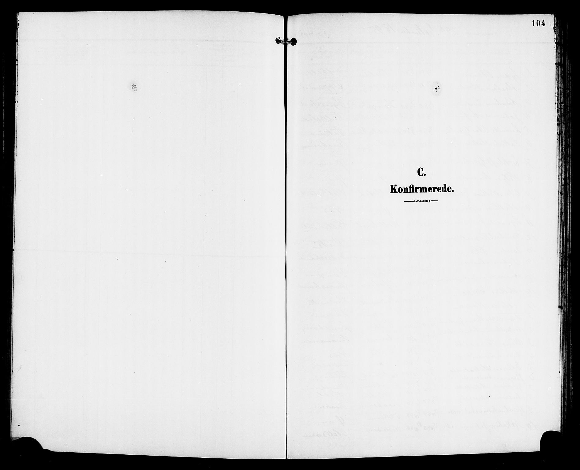 Gaular sokneprestembete, SAB/A-80001/H/Hab: Klokkerbok nr. C 4, 1895-1920, s. 104