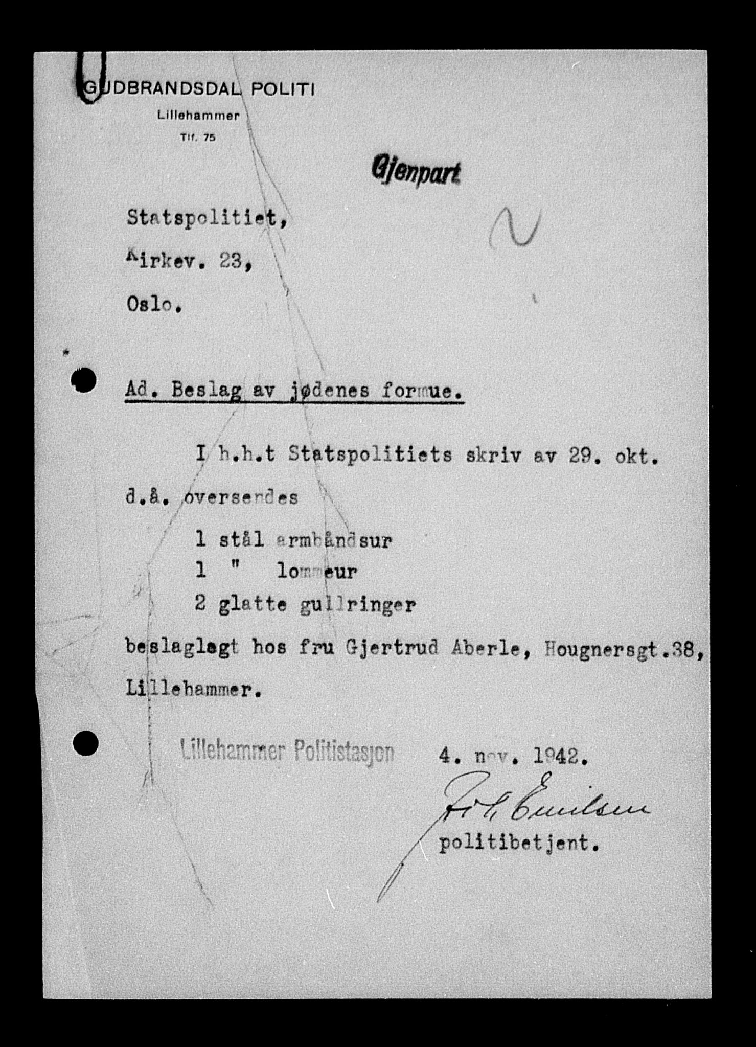 Justisdepartementet, Tilbakeføringskontoret for inndratte formuer, AV/RA-S-1564/H/Hc/Hcd/L0989: --, 1945-1947, s. 47