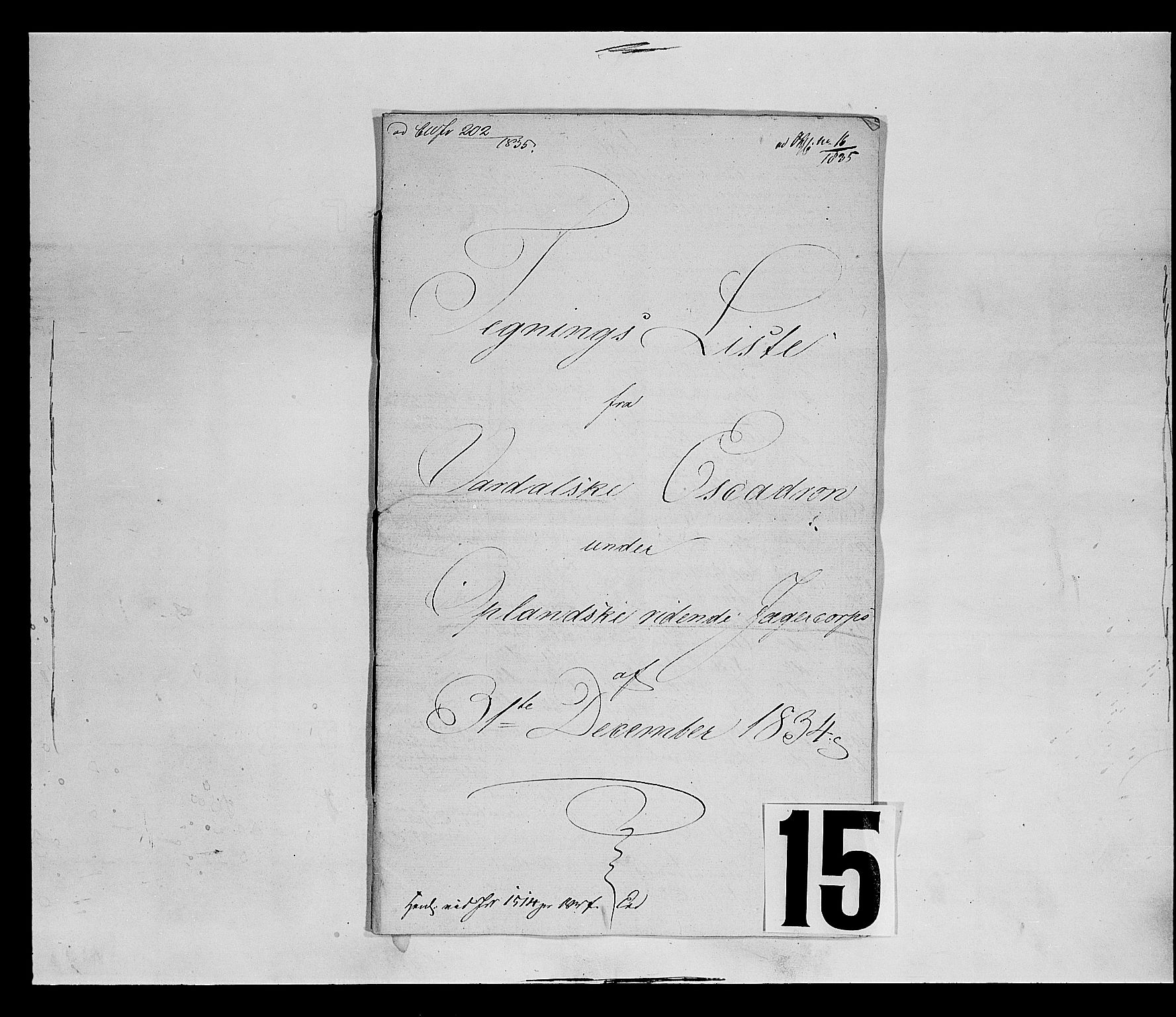 Fylkesmannen i Oppland, AV/SAH-FYO-002/1/K/Ke/L1689: Ungtmannskapslister m.v., 1803-1837, s. 243