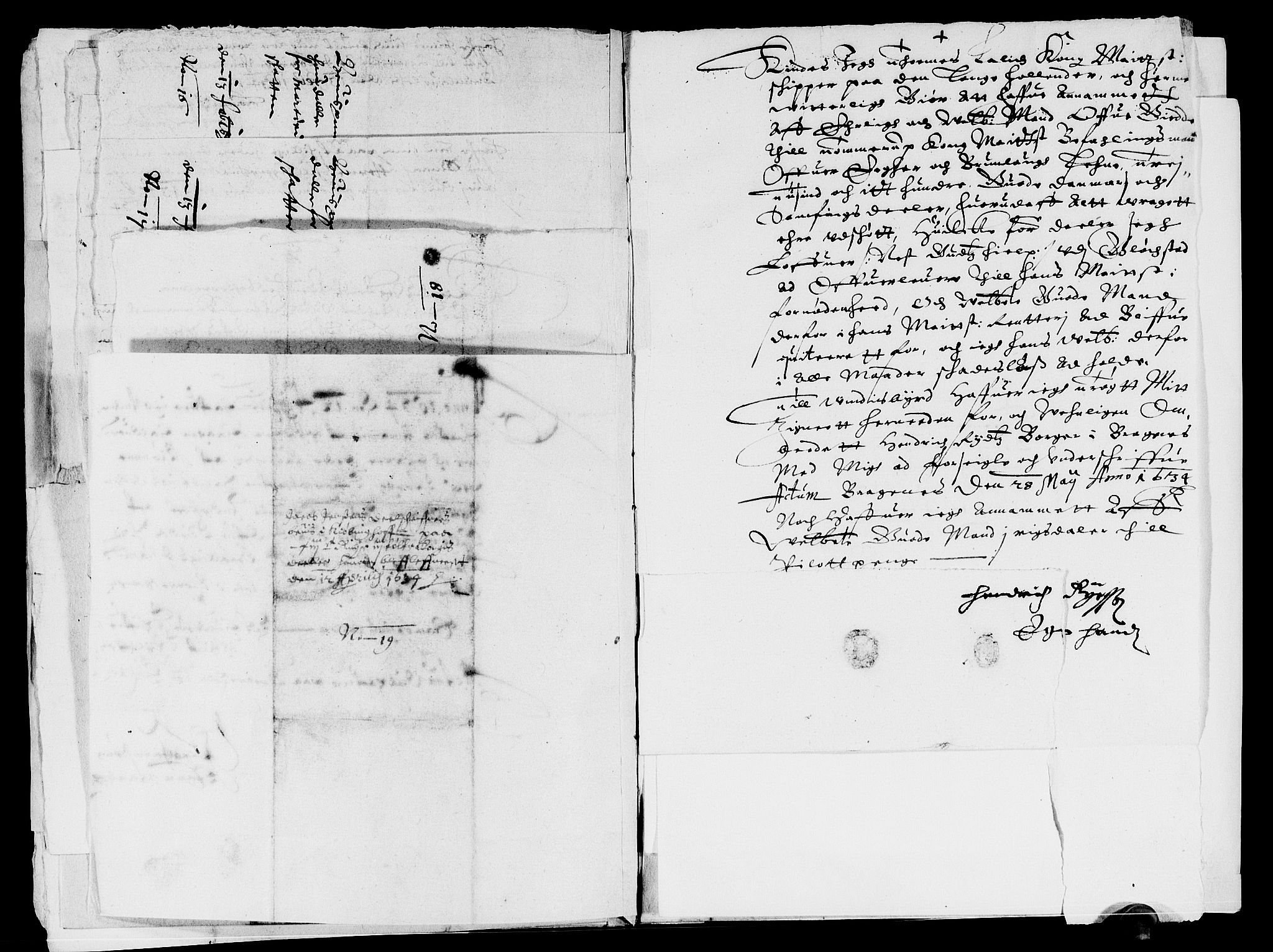 Rentekammeret inntil 1814, Reviderte regnskaper, Lensregnskaper, RA/EA-5023/R/Rb/Rbl/L0005: Brunla len med Eiker len 1626-37, 1632-1635
