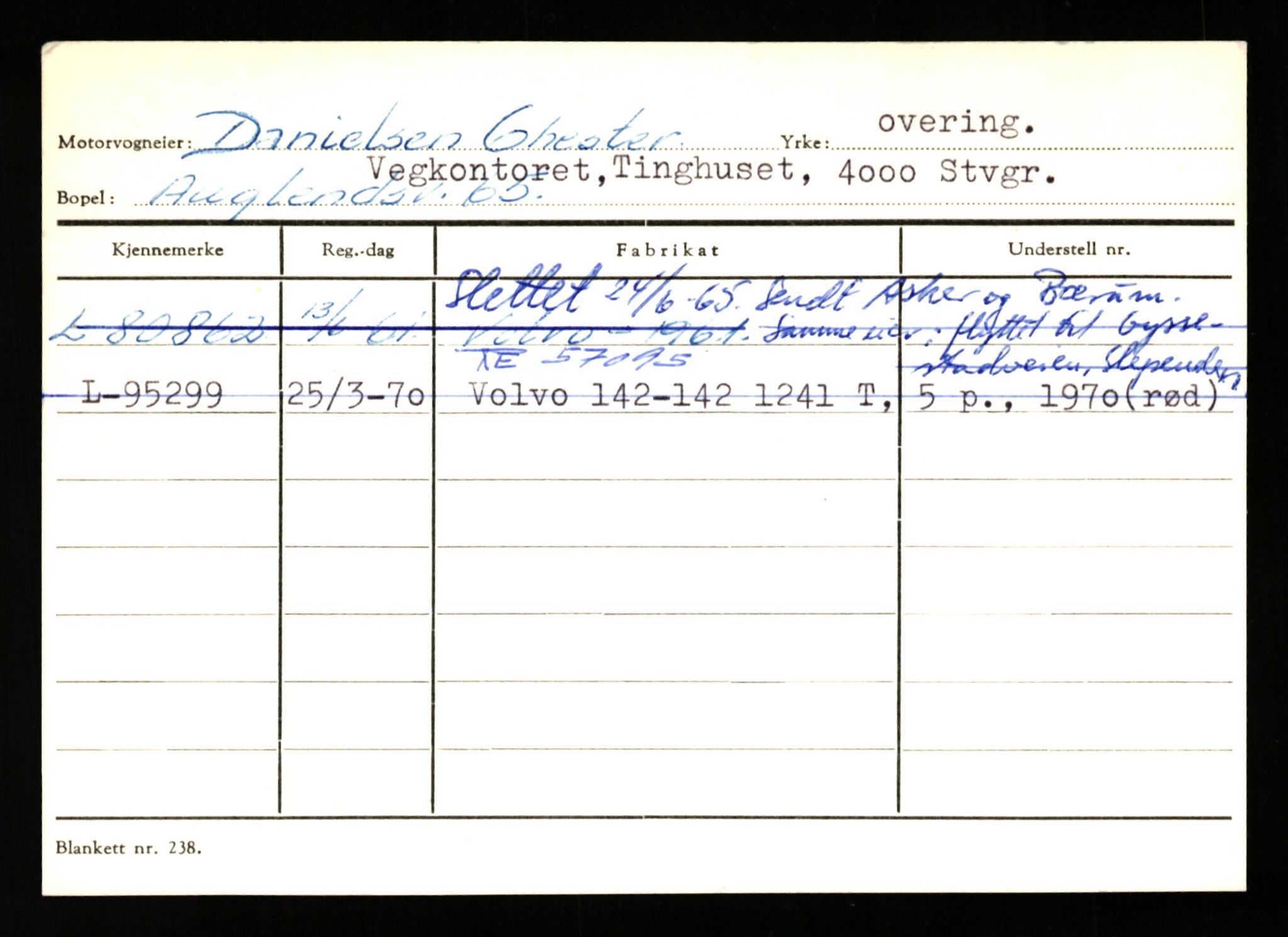 Stavanger trafikkstasjon, AV/SAST-A-101942/0/H/L0006: Dalva - Egersund, 1930-1971, s. 89