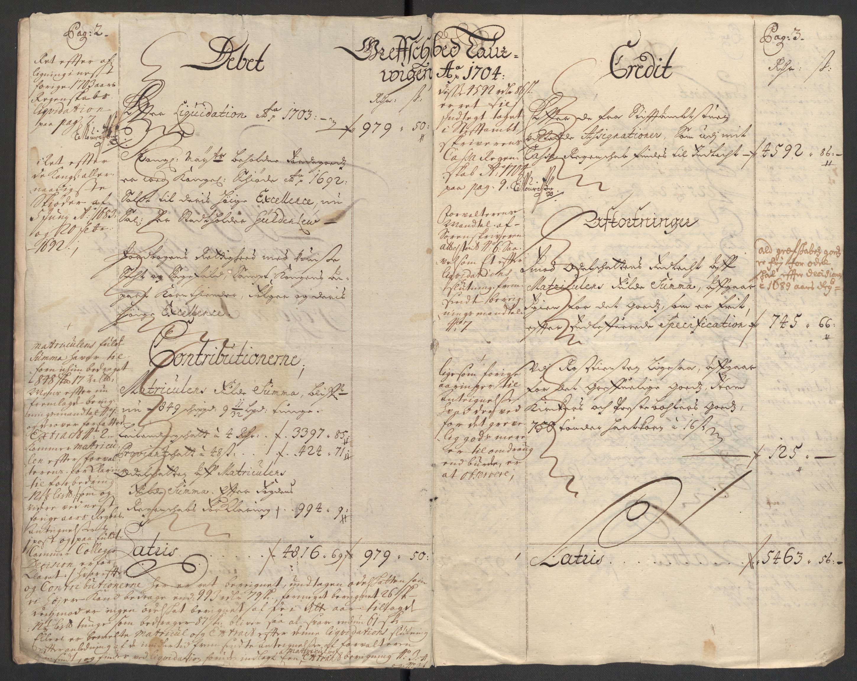 Rentekammeret inntil 1814, Reviderte regnskaper, Fogderegnskap, AV/RA-EA-4092/R33/L1978: Fogderegnskap Larvik grevskap, 1704-1705, s. 9