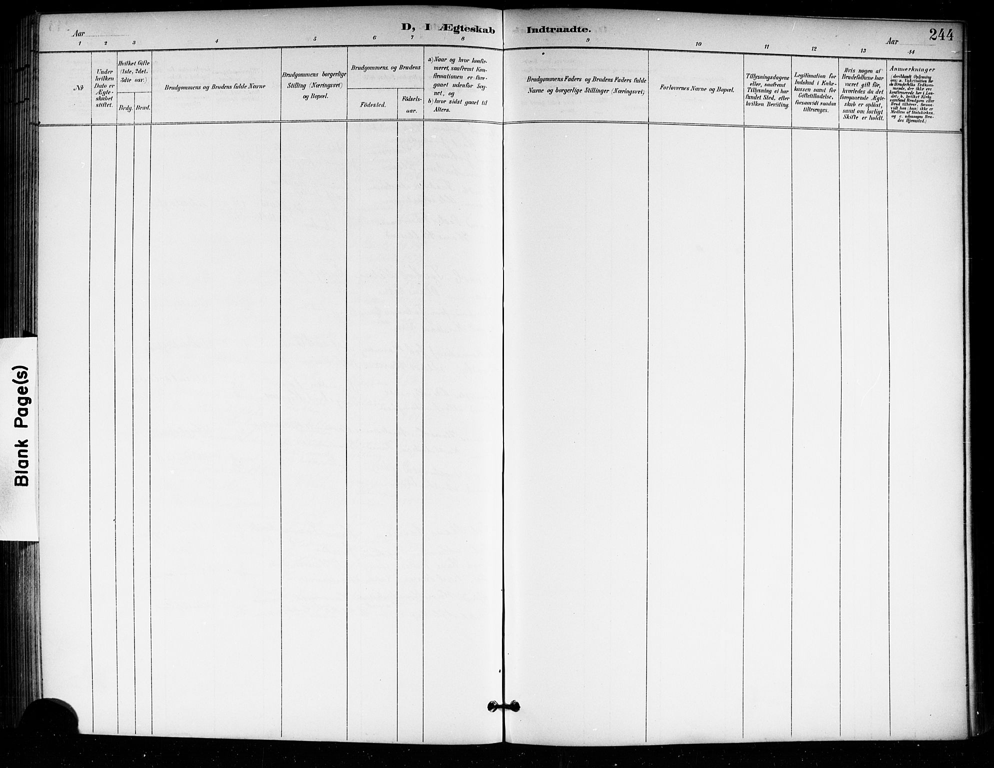Tjølling kirkebøker, AV/SAKO-A-60/G/Ga/L0002: Klokkerbok nr. 2, 1895-1918, s. 244