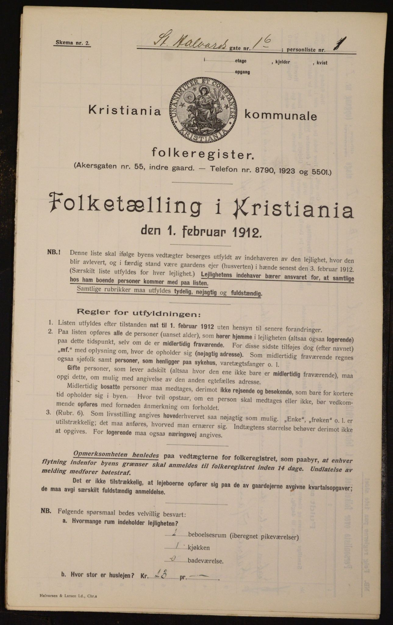 OBA, Kommunal folketelling 1.2.1912 for Kristiania, 1912, s. 87655