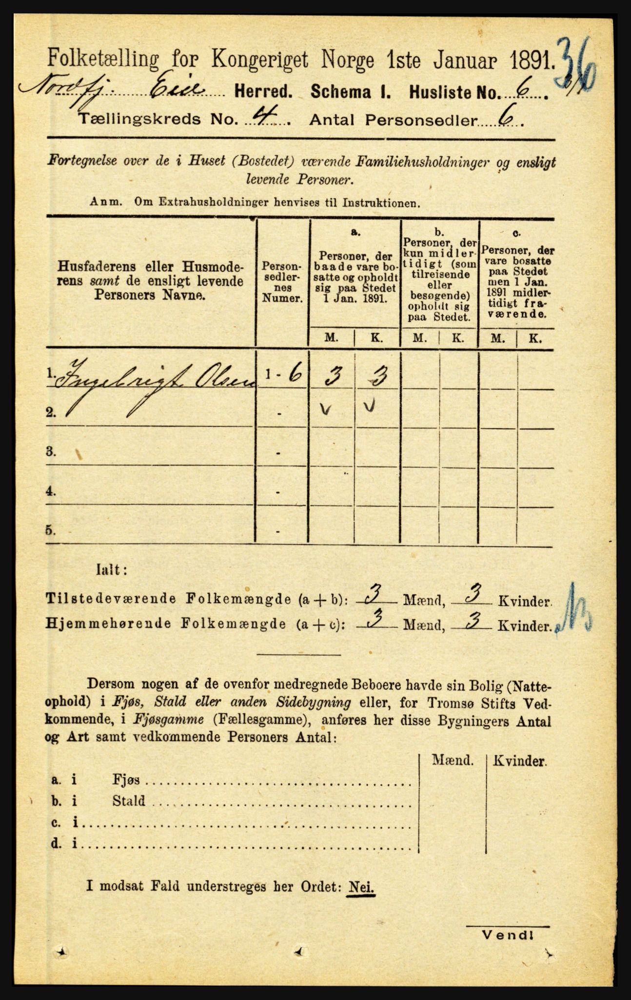 RA, Folketelling 1891 for 1443 Eid herred, 1891, s. 841