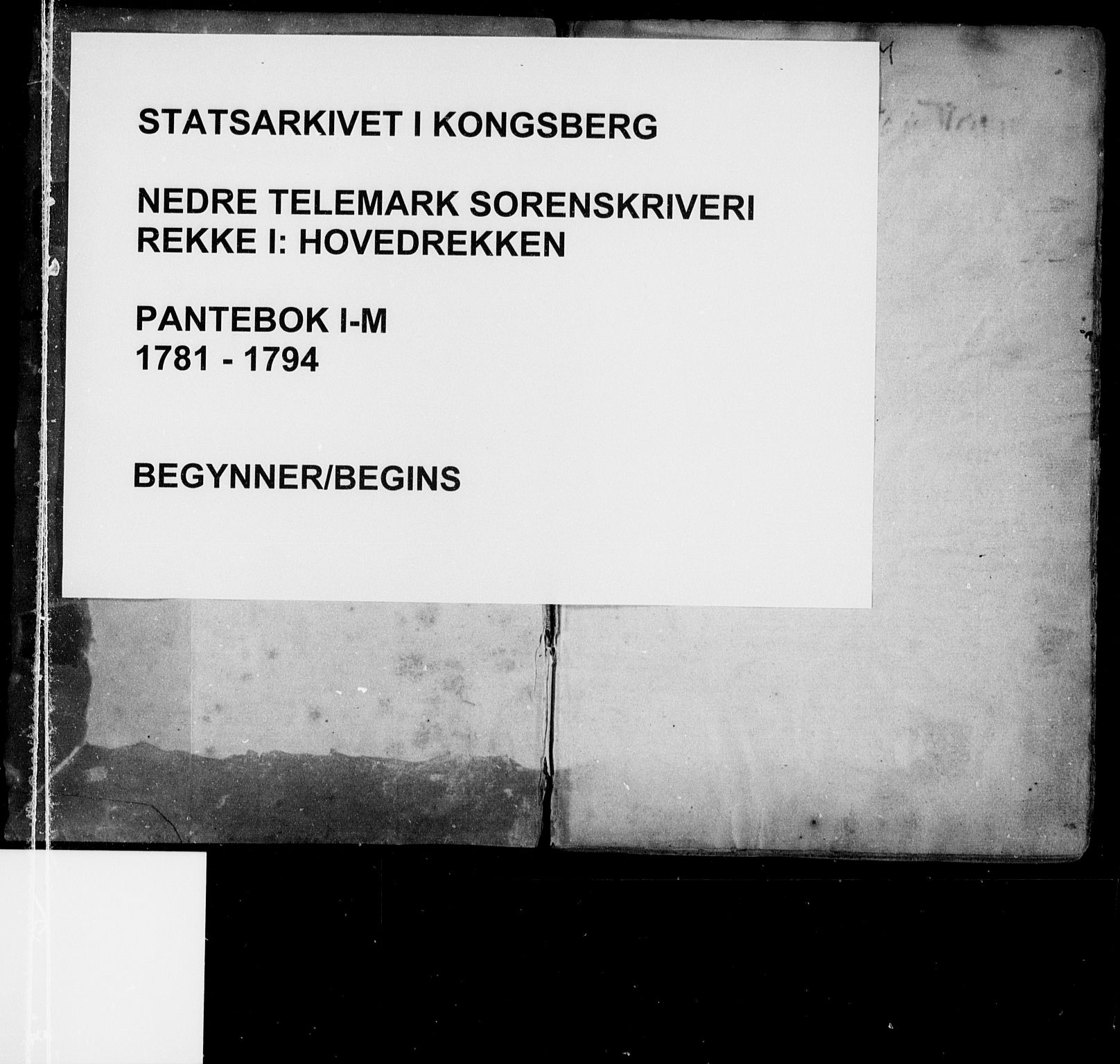 Nedre Telemark sorenskriveri, SAKO/A-135/G/Ga/Gaa/L0001m: Pantebok nr. M, 1781-1794