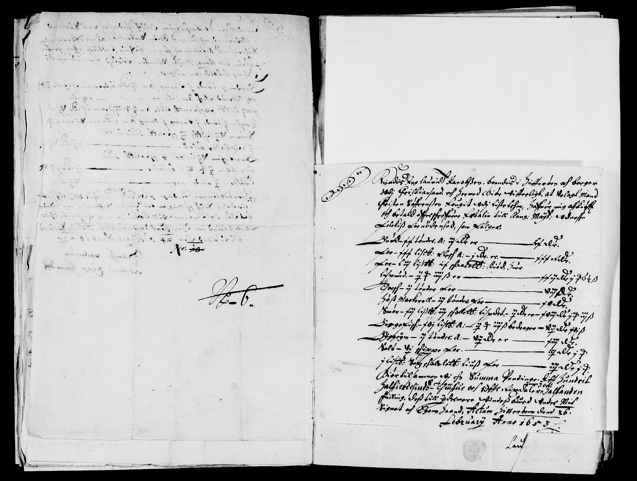 Rentekammeret inntil 1814, Reviderte regnskaper, Lensregnskaper, AV/RA-EA-5023/R/Rb/Rbr/L0019: Lista len, 1650-1653