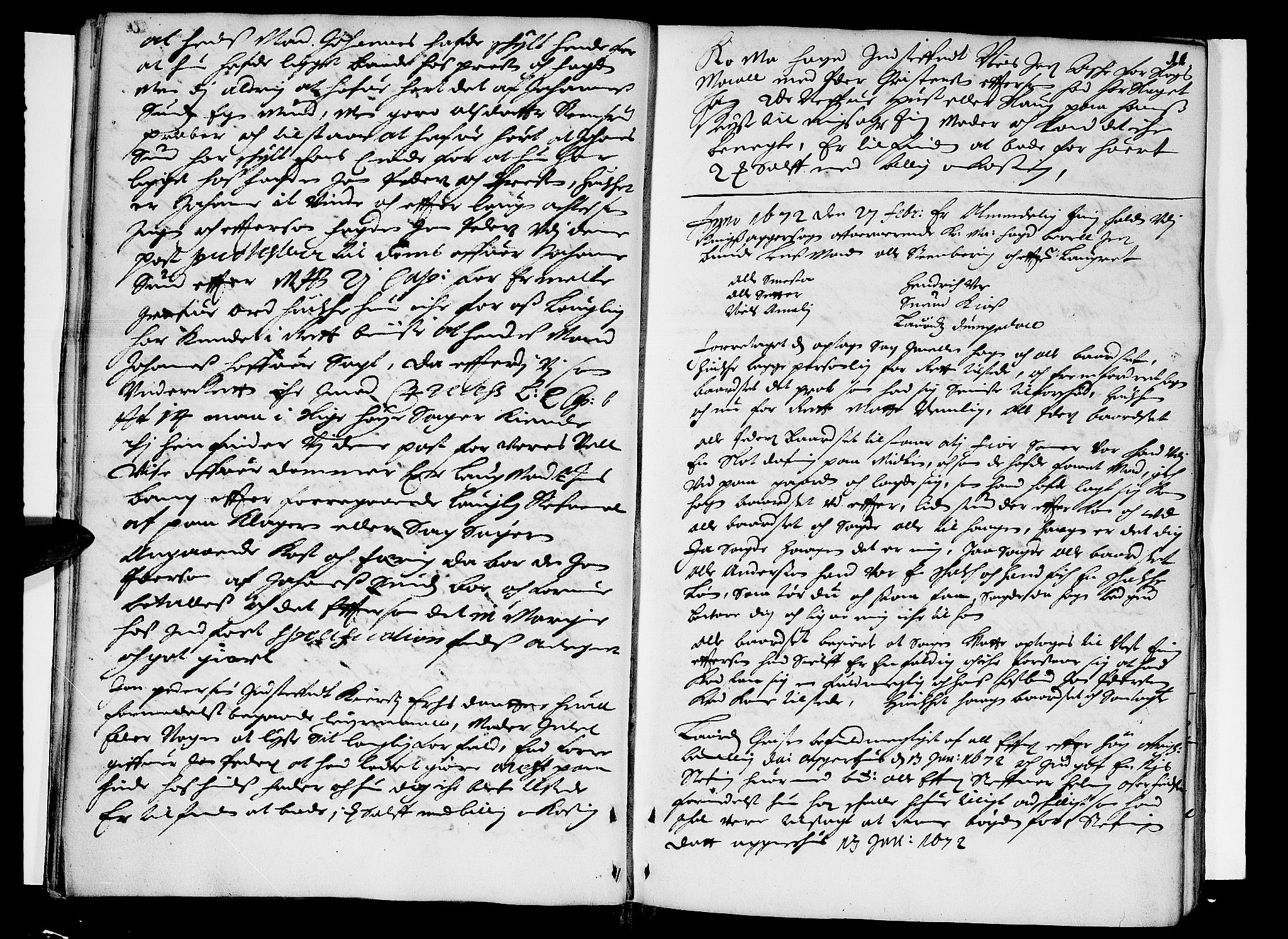 Hedemarken sorenskriveri, AV/SAH-TING-034/G/Gb/L0008: Tingbok, 1672, s. 10b-11a