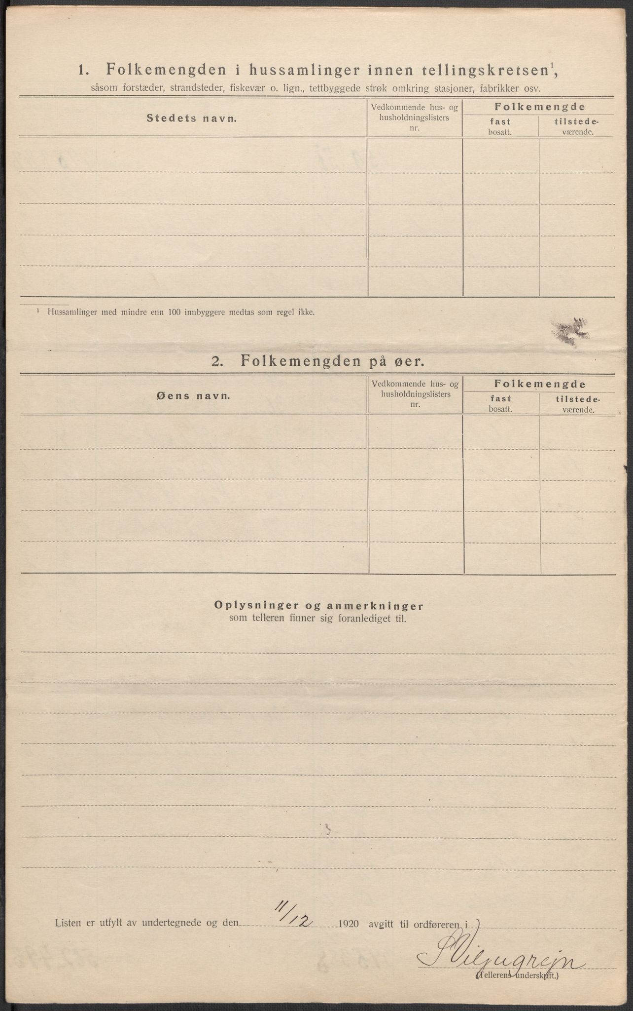 SAKO, Folketelling 1920 for 0617 Gol herred, 1920, s. 19