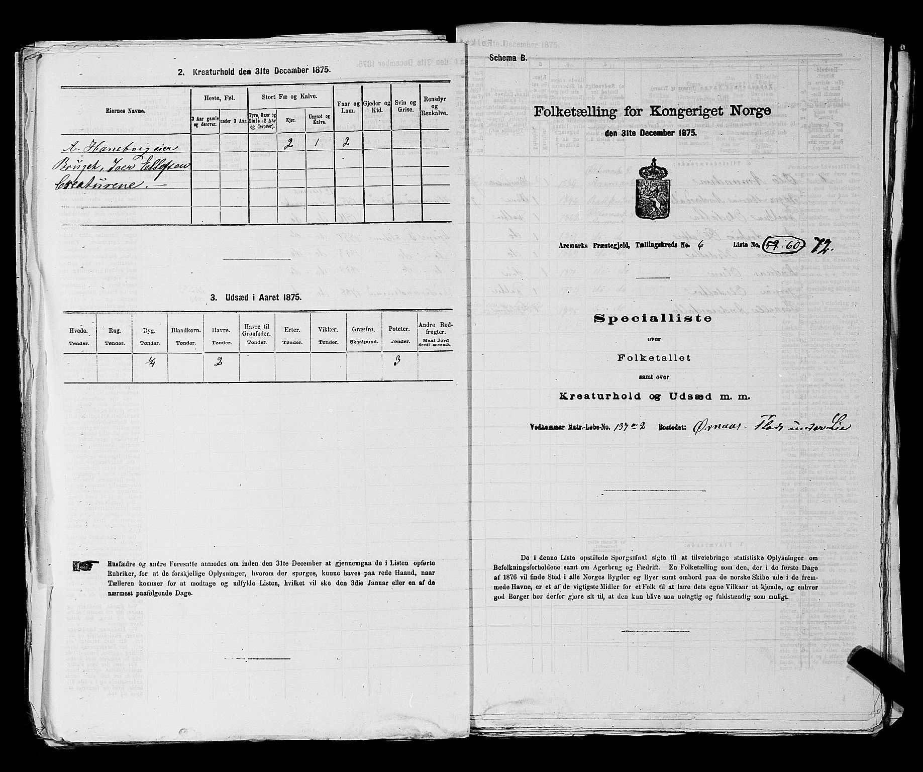 RA, Folketelling 1875 for 0118P Aremark prestegjeld, 1875, s. 950