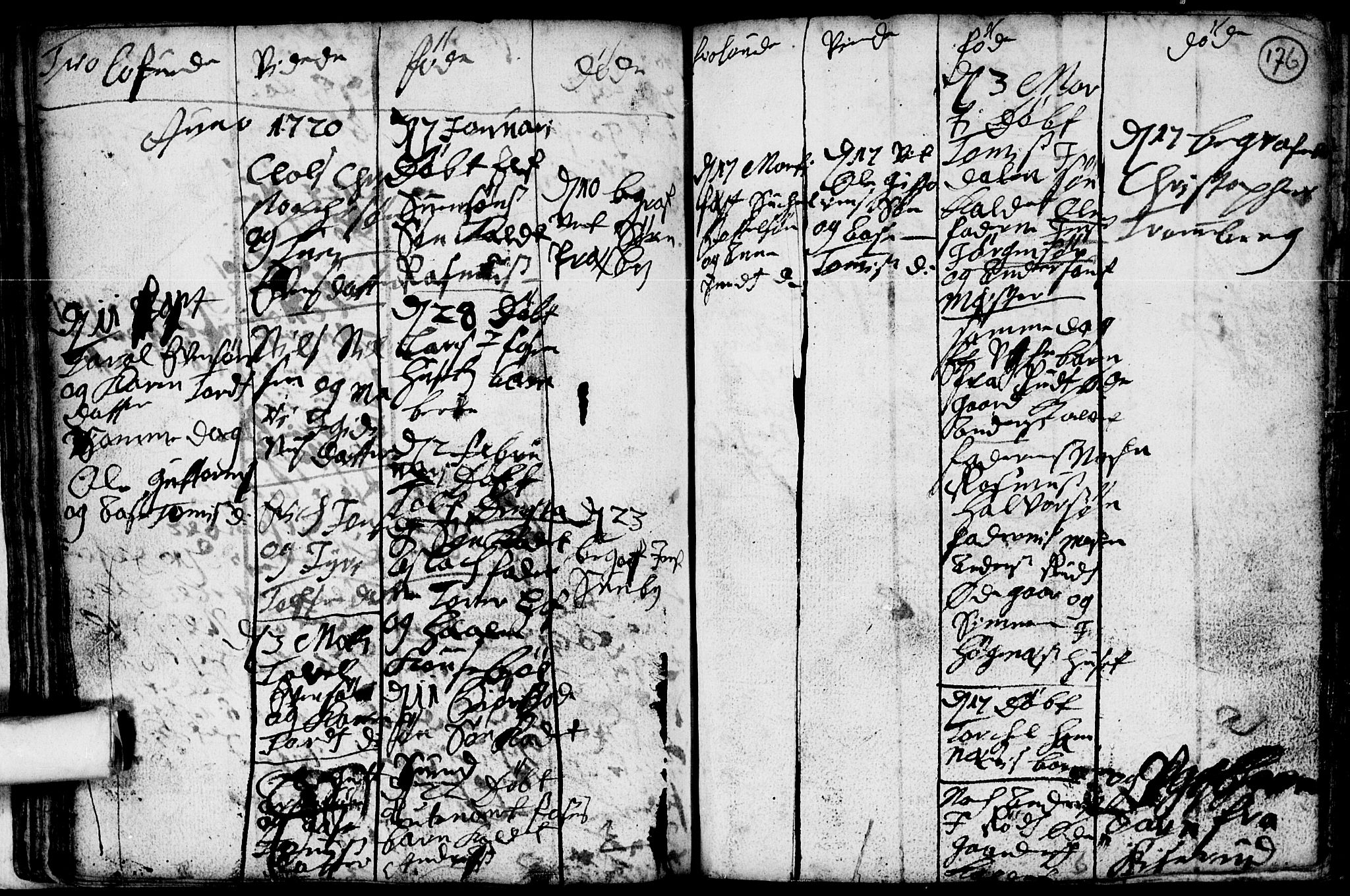 Spydeberg prestekontor Kirkebøker, AV/SAO-A-10924/F/Fa/L0001: Ministerialbok nr. I 1, 1696-1738, s. 176