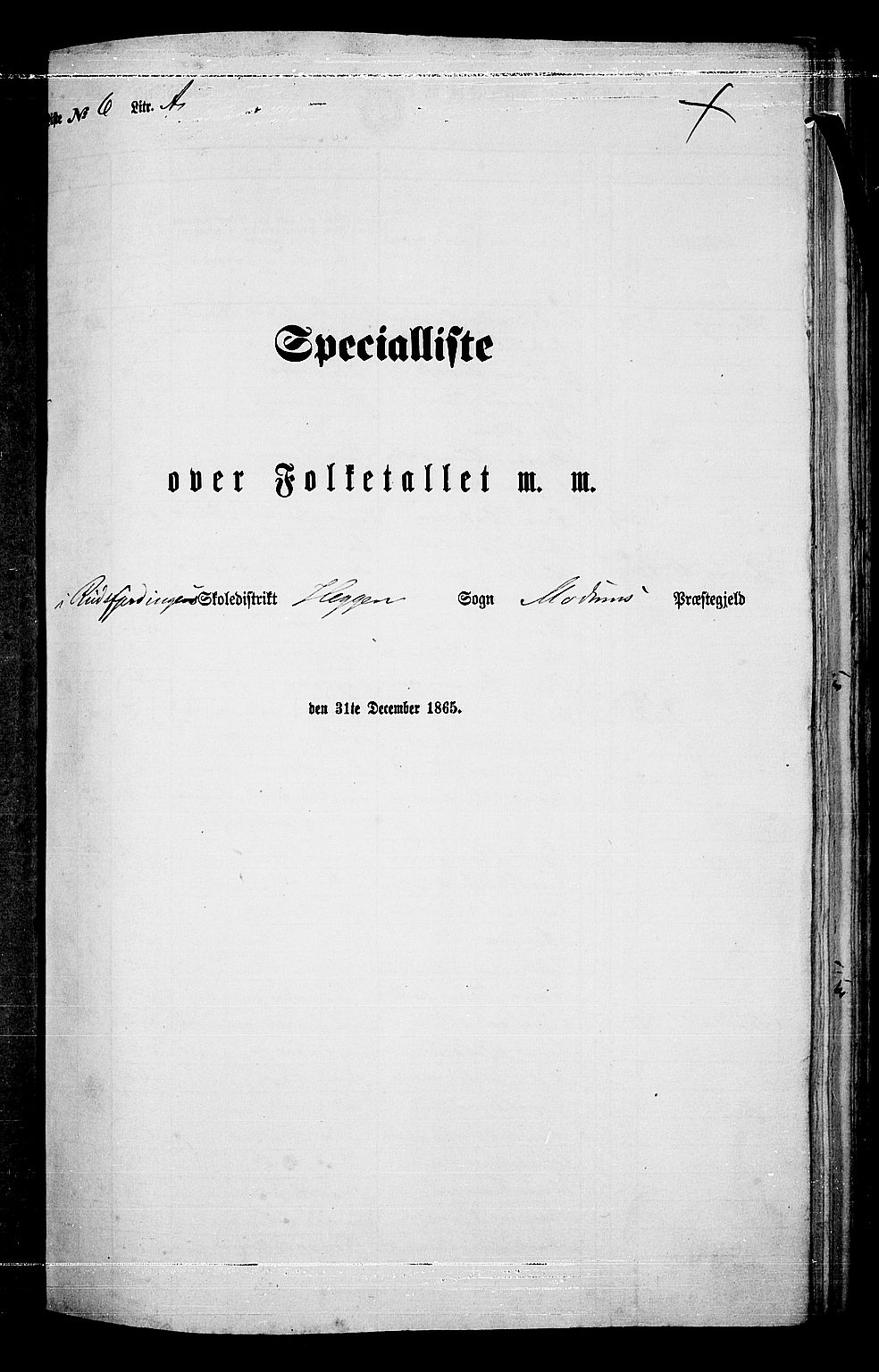 RA, Folketelling 1865 for 0623P Modum prestegjeld, 1865, s. 99