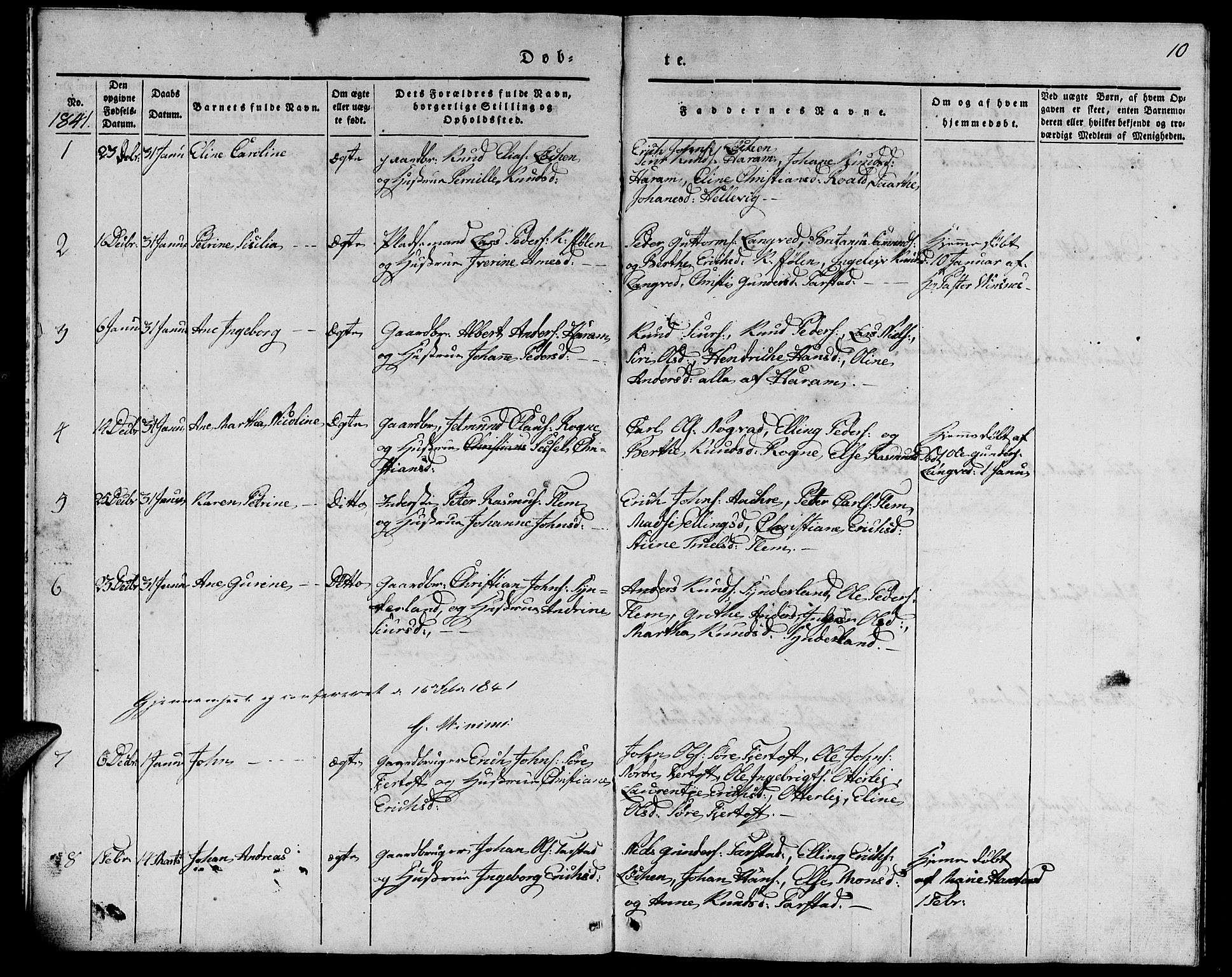 Ministerialprotokoller, klokkerbøker og fødselsregistre - Møre og Romsdal, AV/SAT-A-1454/536/L0507: Klokkerbok nr. 536C02, 1839-1859, s. 10