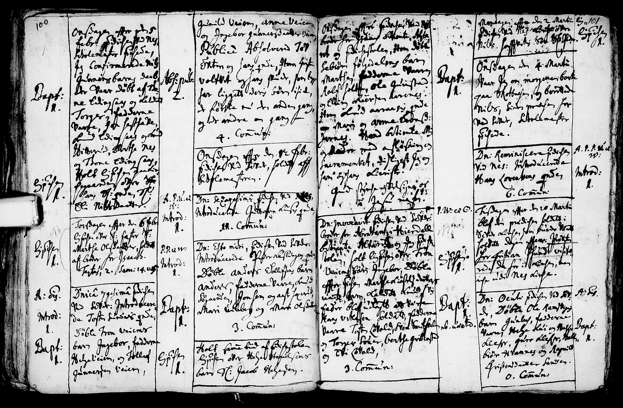 Sauherad kirkebøker, SAKO/A-298/F/Fa/L0002: Ministerialbok nr. I 2, 1681-1720, s. 100-101