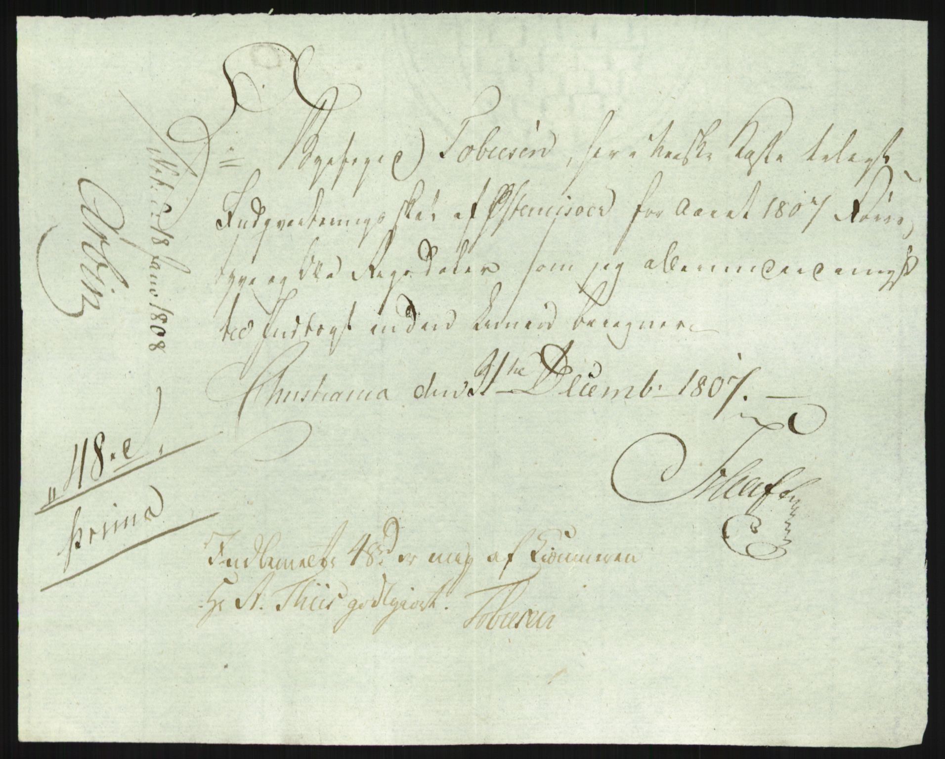 Danske Kanselli 1800-1814, AV/RA-EA-3024/K/Kk/Kka/Kkac/L0237: Kjøpstadregnskap Øster Risør, 1805-1810, s. 579