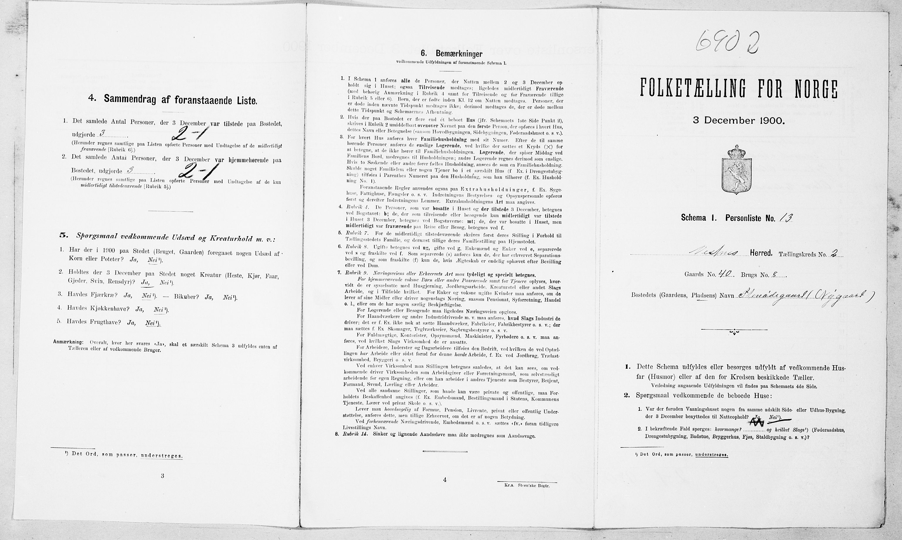 SAT, Folketelling 1900 for 1535 Vestnes herred, 1900, s. 191