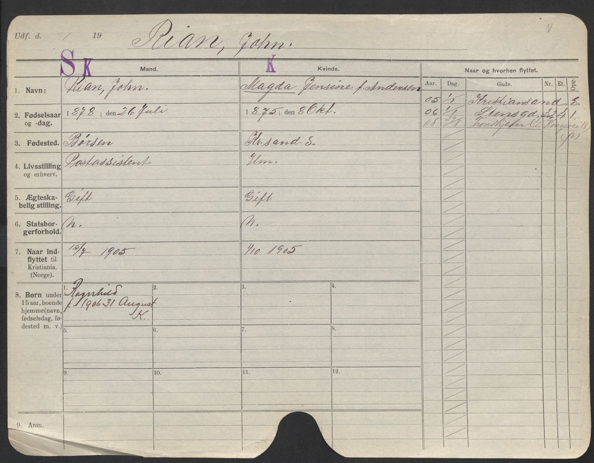 Oslo folkeregister, Registerkort, SAO/A-11715/F/Fa/Fac/L0009: Menn, 1906-1914, s. 554a