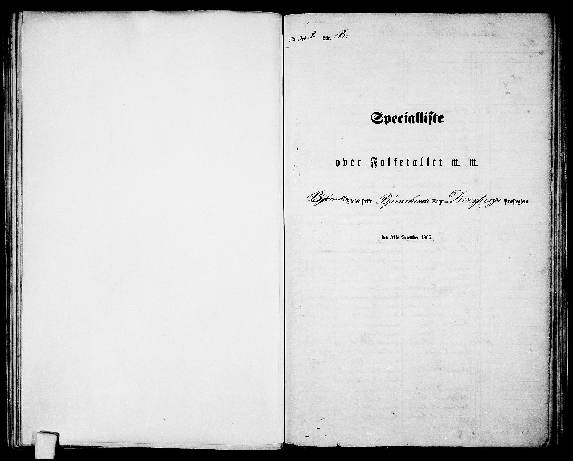 RA, Folketelling 1865 for 1872P Dverberg prestegjeld, 1865, s. 37