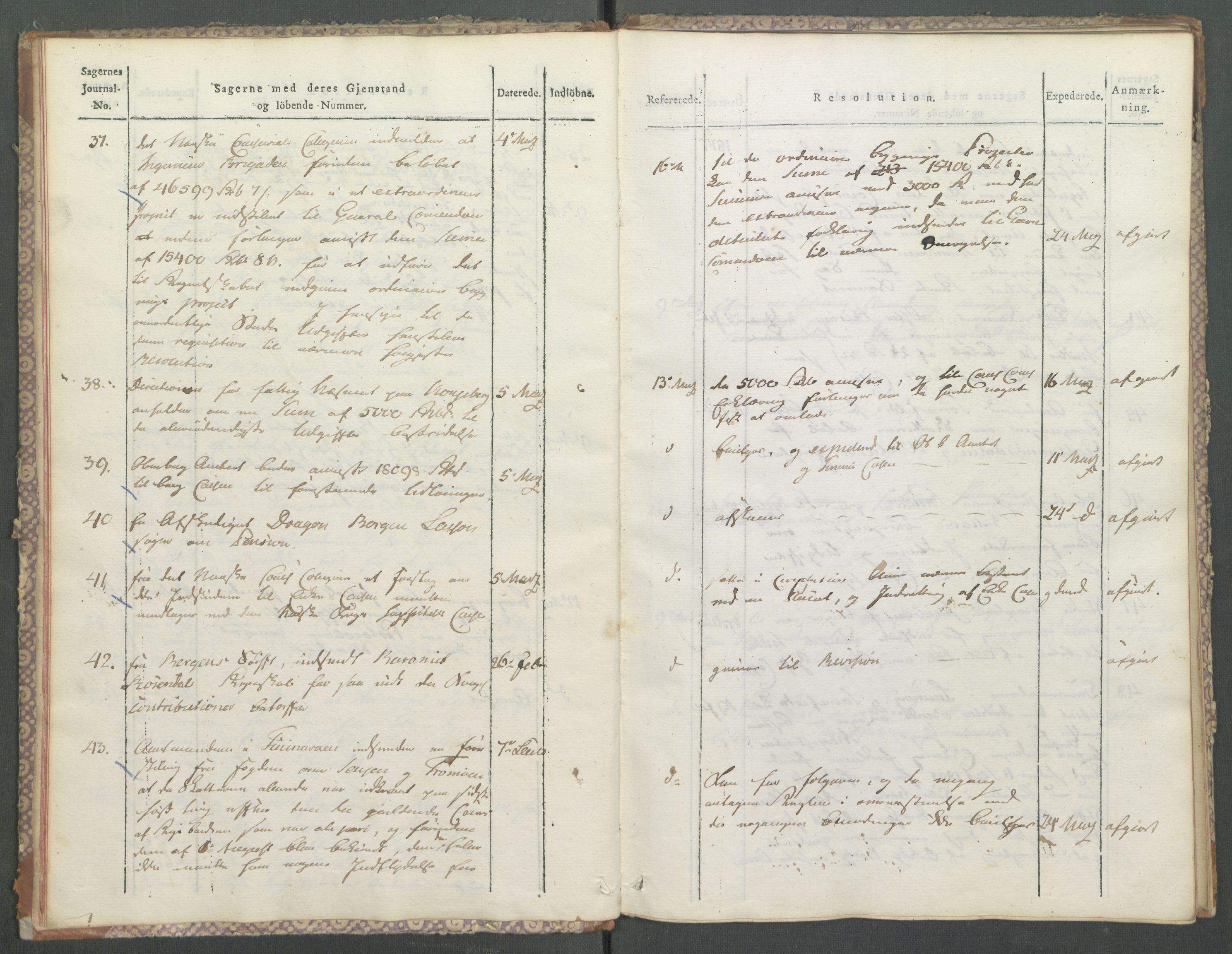 Departementene i 1814, AV/RA-S-3899/Fa/L0006: 1. byrå - Journal A 1-543, 1814, s. 9