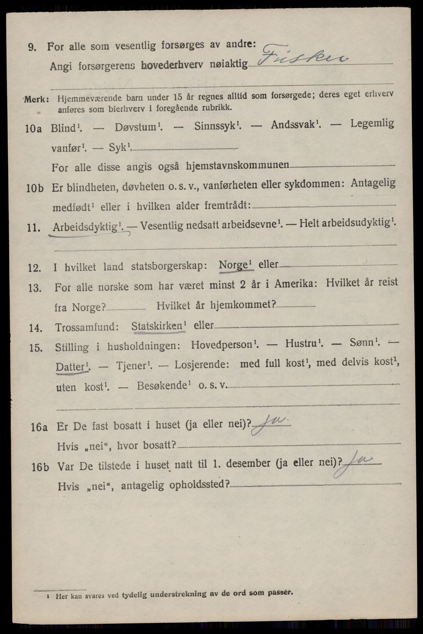 SAST, Folketelling 1920 for 1126 Hetland herred, 1920, s. 3604