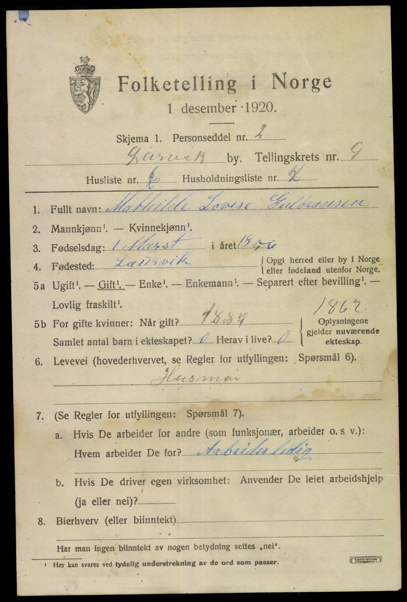 SAKO, Folketelling 1920 for 0707 Larvik kjøpstad, 1920, s. 24628